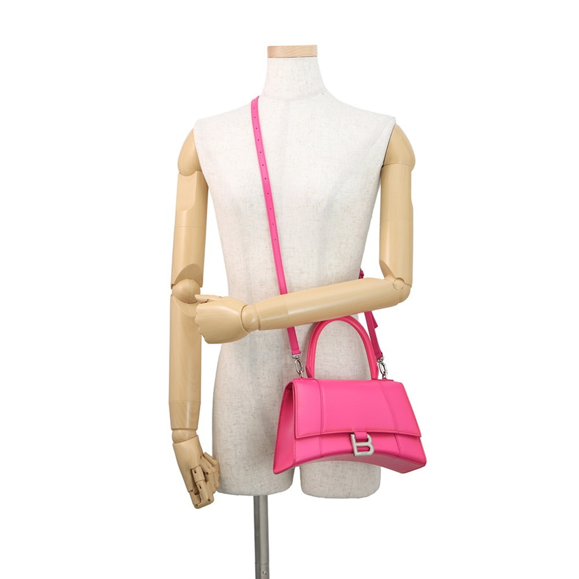 Balenciaga Pink Leather Handbag Shoulder Bag (Pre-Owned)
