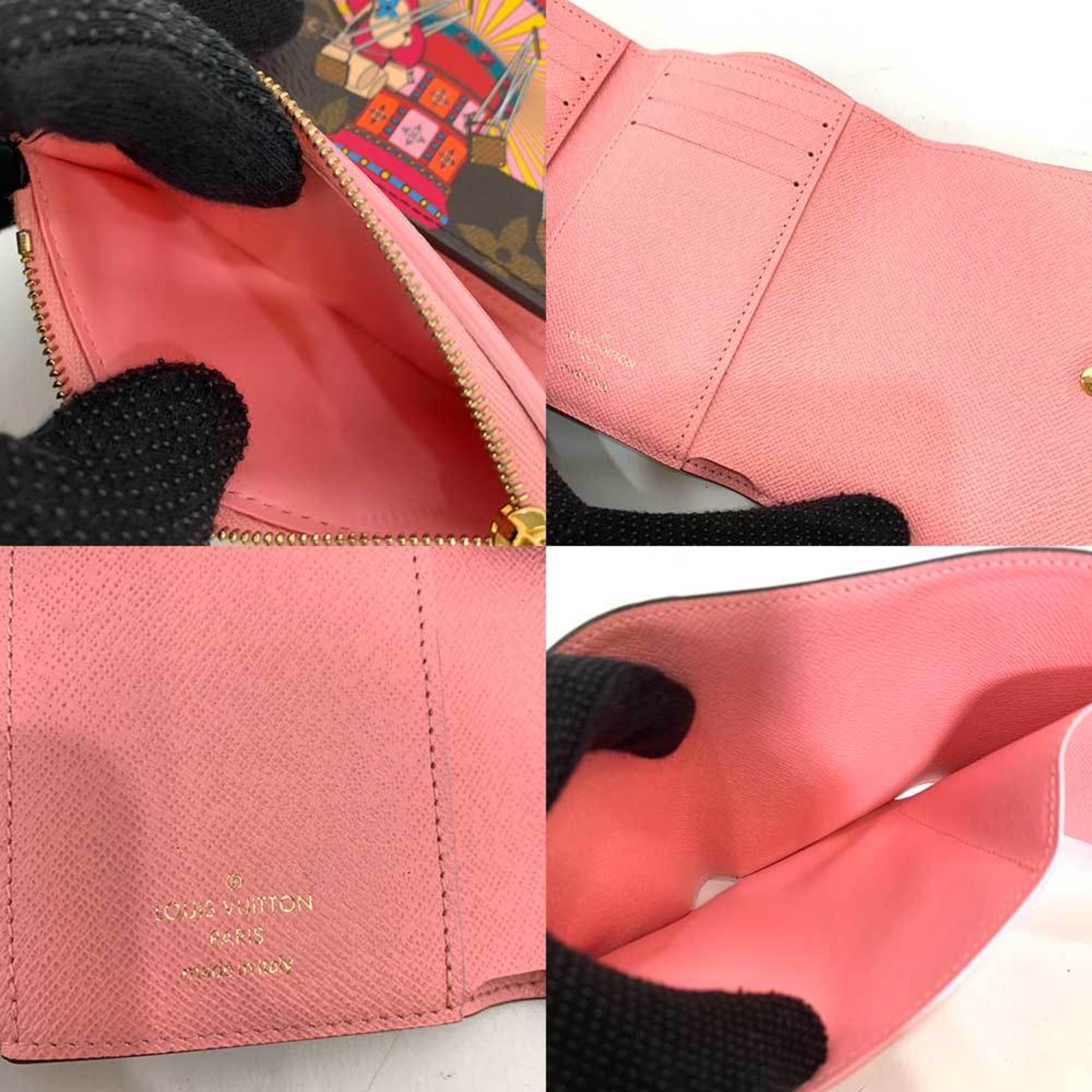 Louis Vuitton Monogram Brown Rose Ballerine Monogram Wallet (Tri-Fold) (Pre-Owned)