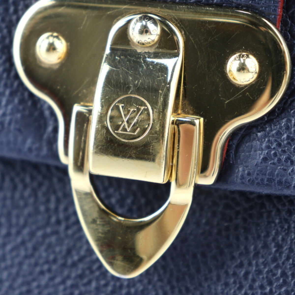 Louis Vuitton Monogram Empreinte Marine Rouge Leather Handbag Pochette Shoulder Bag (Pre-Owned)