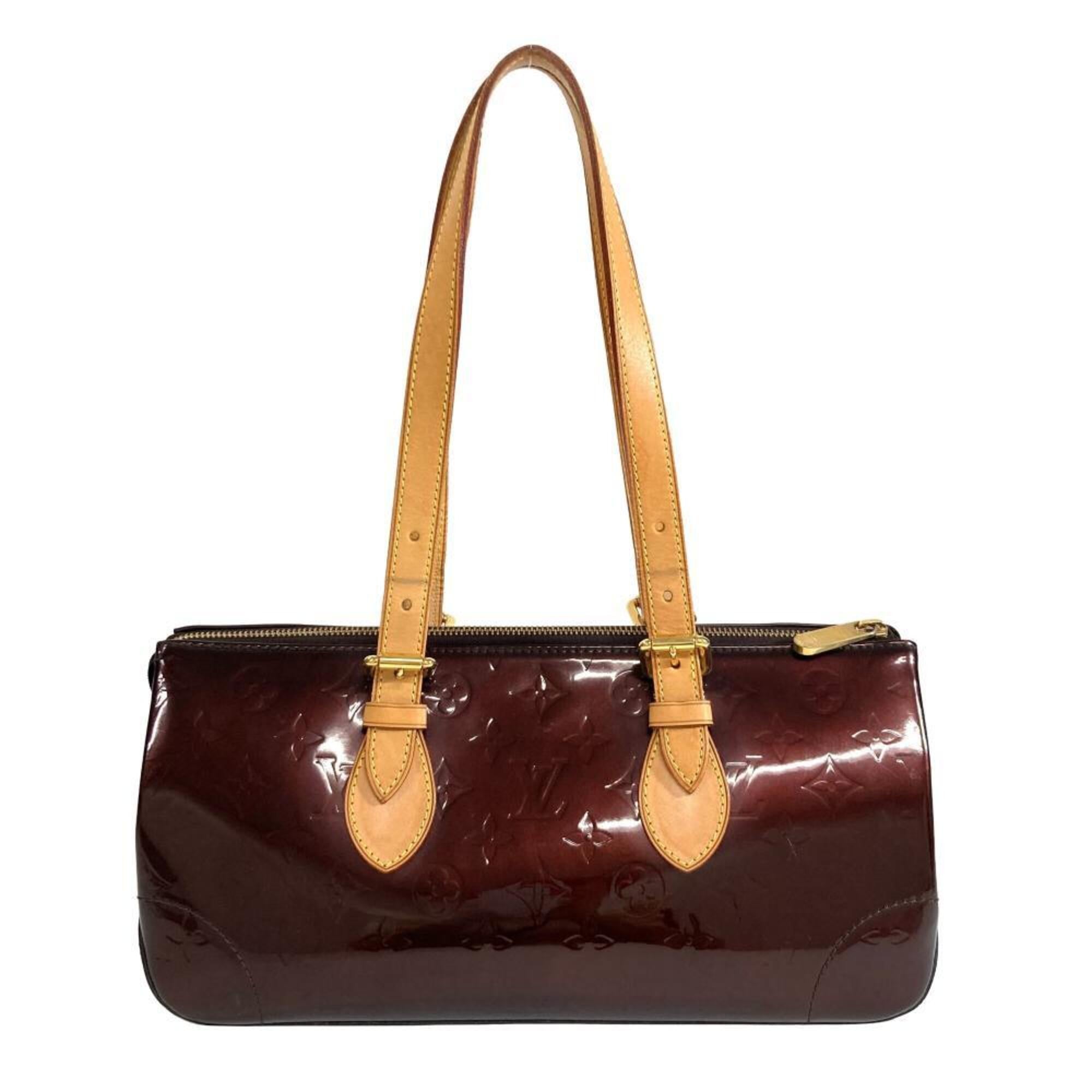 Louis Vuitton Red Color Wine Monogram Vernis Shoulder Bag (Pre-Owned)