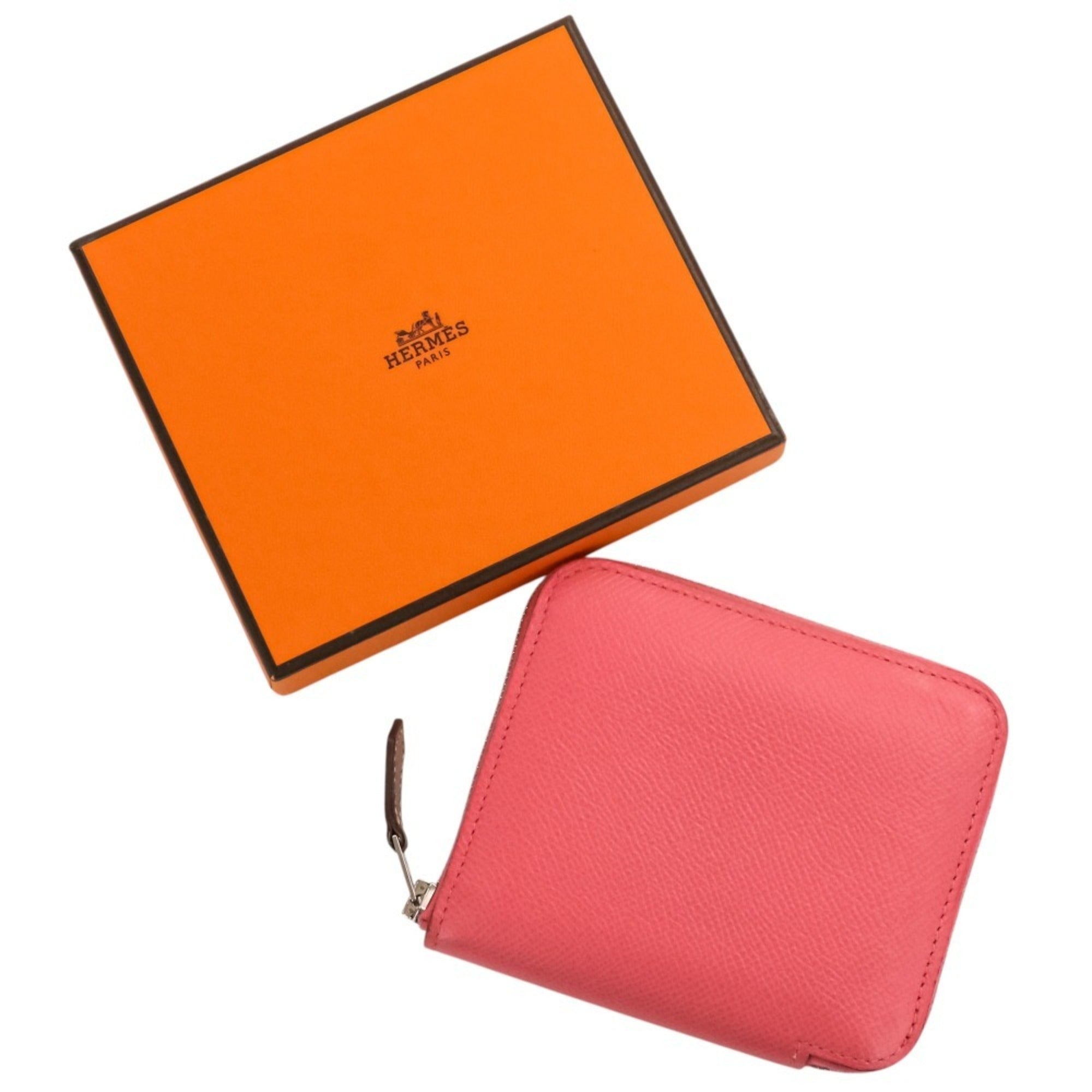 Hermes Pink Rose Azalee Epsom Leather Coin Purse/Coin Case (Pre-Owned)