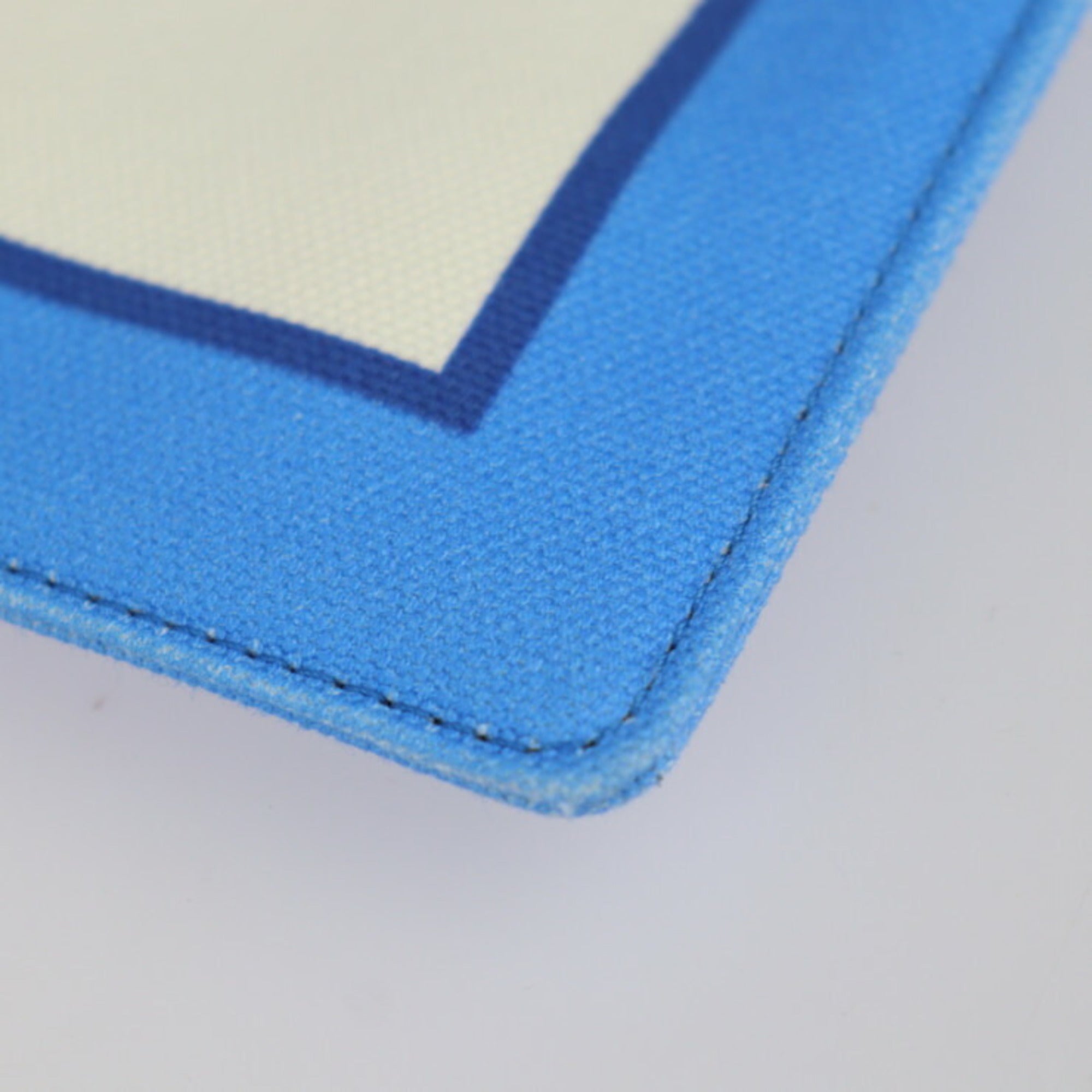 Valentino Garavani Ivory Light Blue Orange Canvas Clutch Bag Handbag Pouch (Pre-Owned)