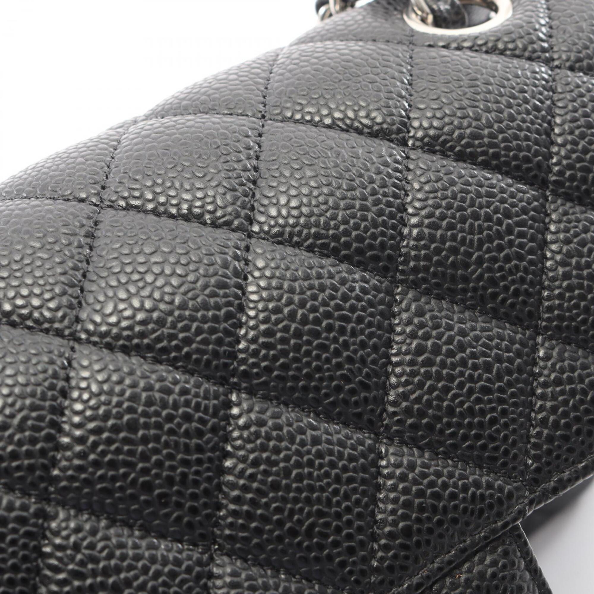 Chanel Black Grained Calfskin Handbag Shoulder Bag (Pre-Owned)
