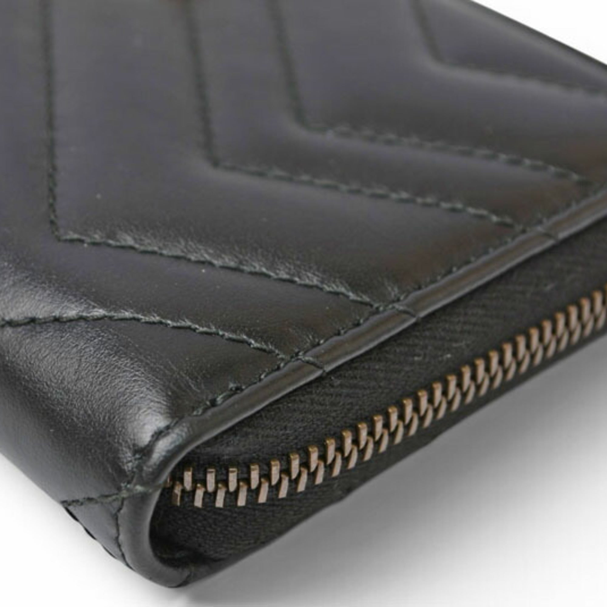 Gucci Black Leather Long Wallet (Bi-Fold) (Pre-Owned)