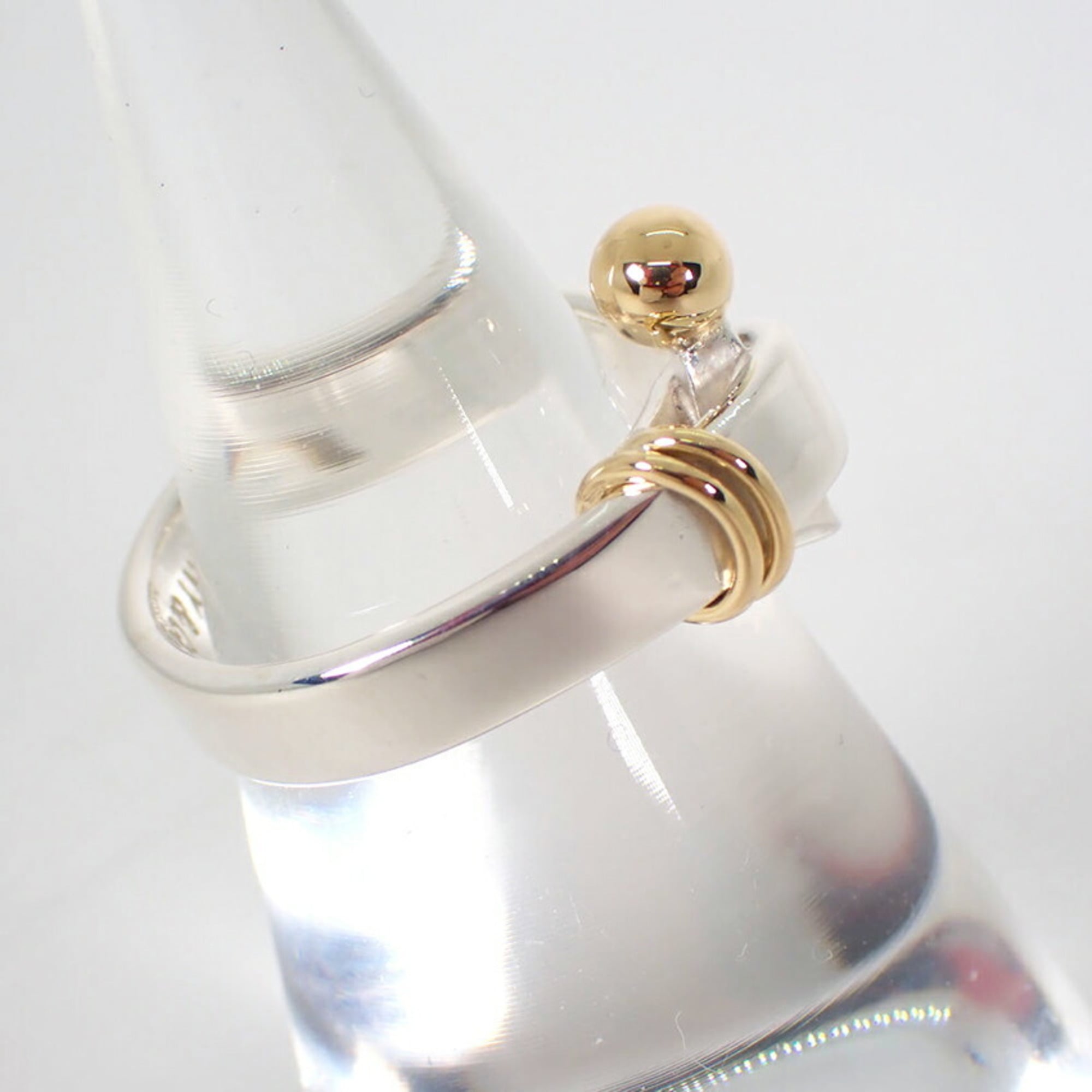 Tiffany Yellow Gold (18K) Sterling Silver 925 Band Ring (Pre-Owned)