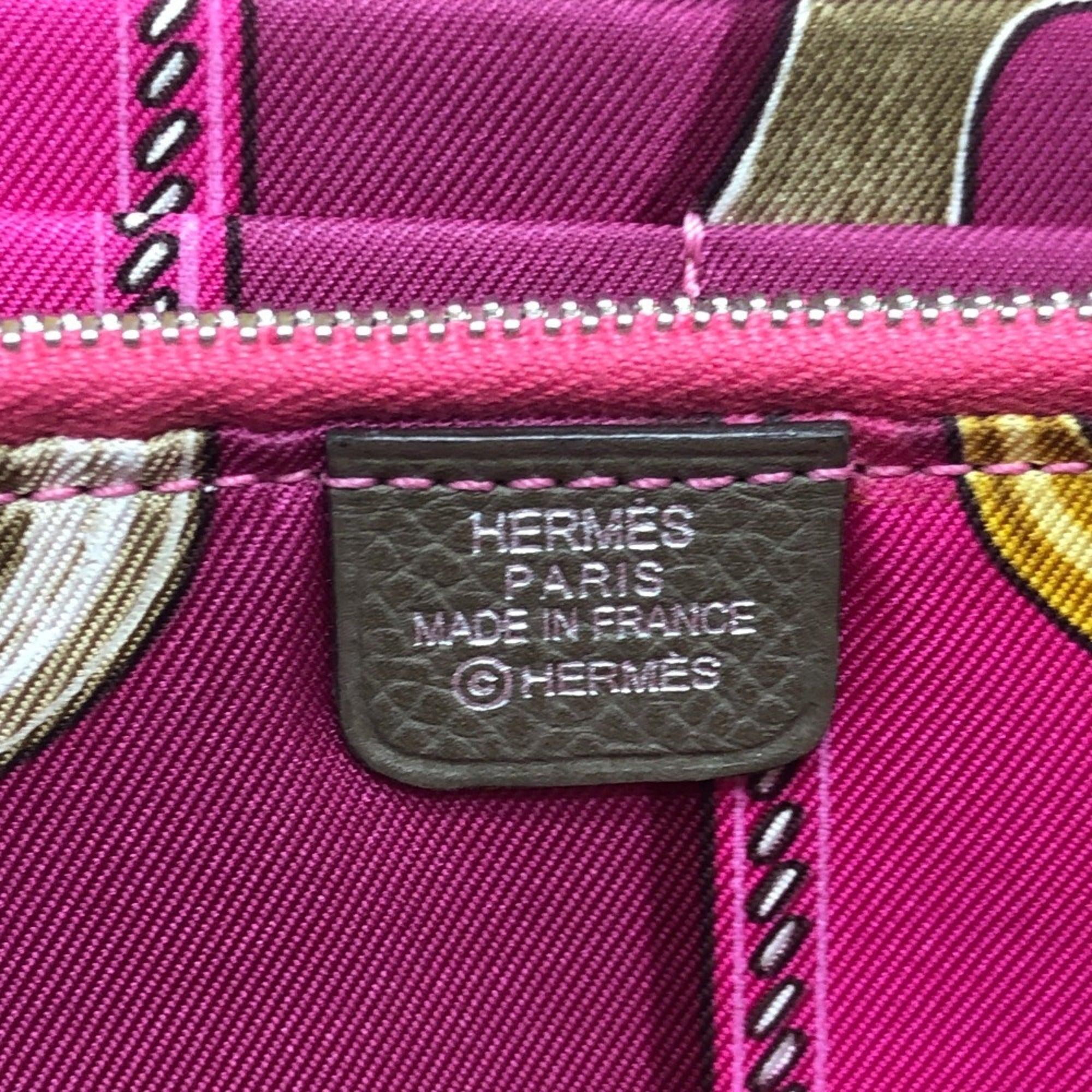 Hermes Brown Etoupe Gray Epsom Leather Long Wallet (Bi-Fold) (Pre-Owned)