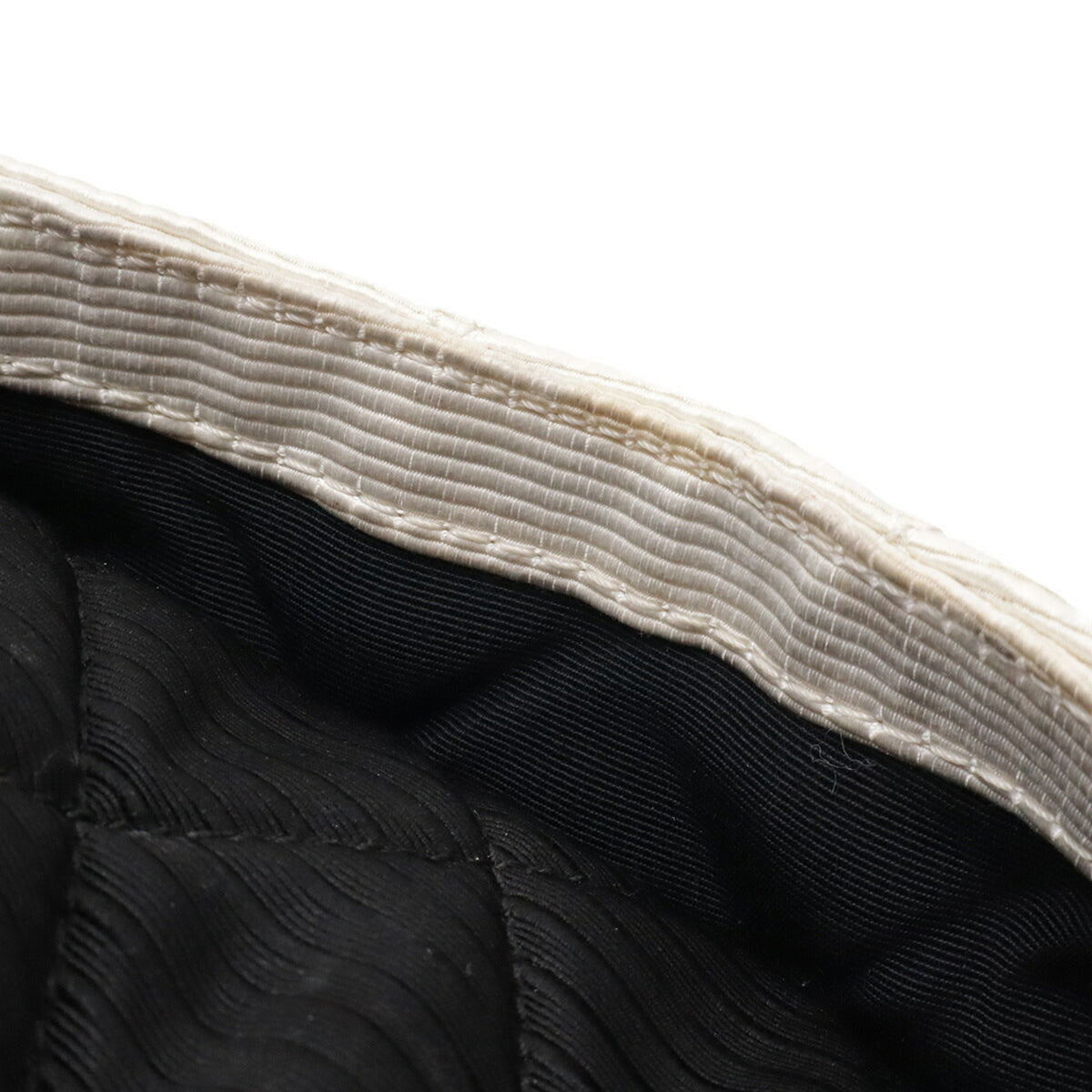 Chanel 2.55 Black Ivory Satin Canvas Shoulder Bag (Pre-Owned)