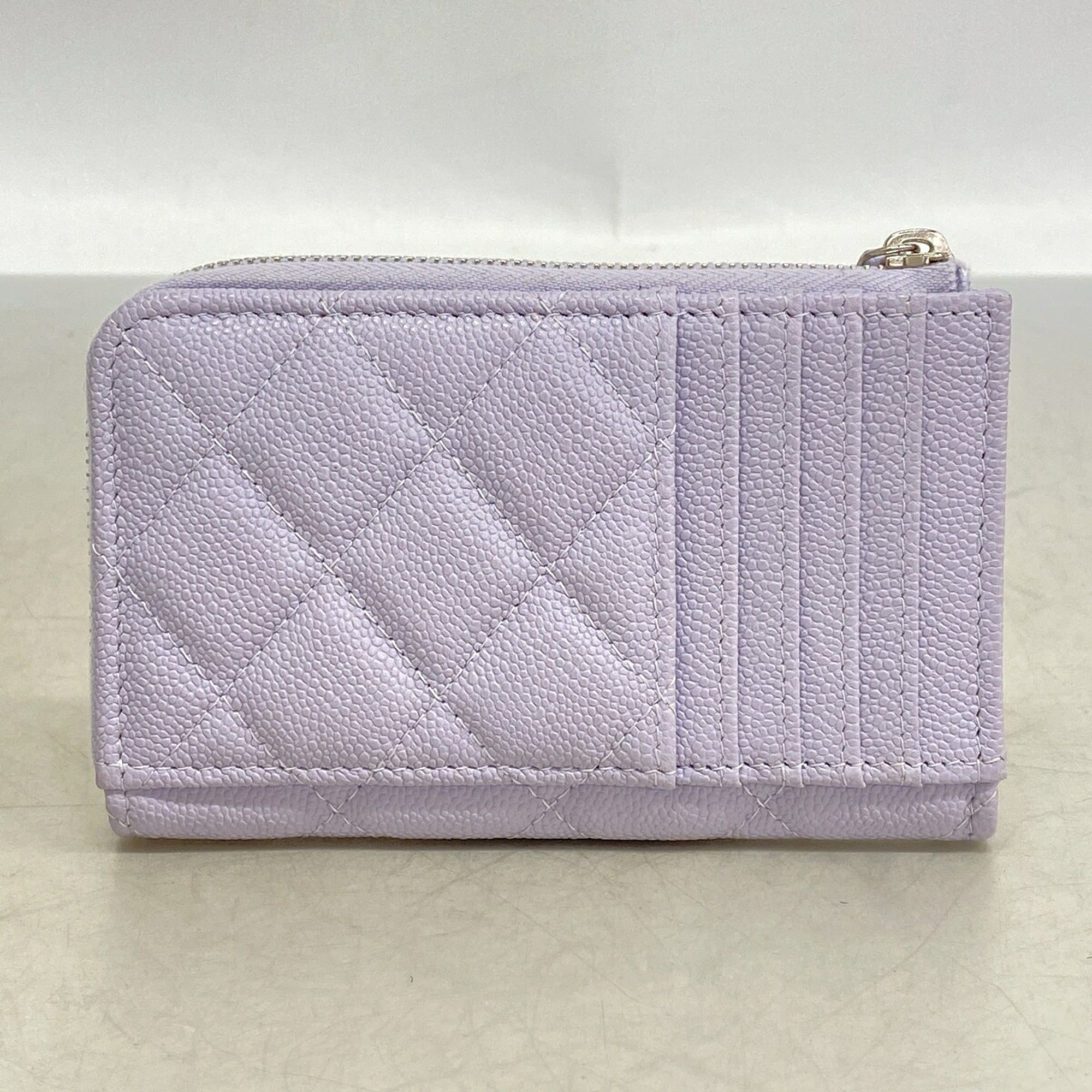 Chanel Light Purple Grained Calfskin Coin Purse/Coin Case (Pre-Owned)