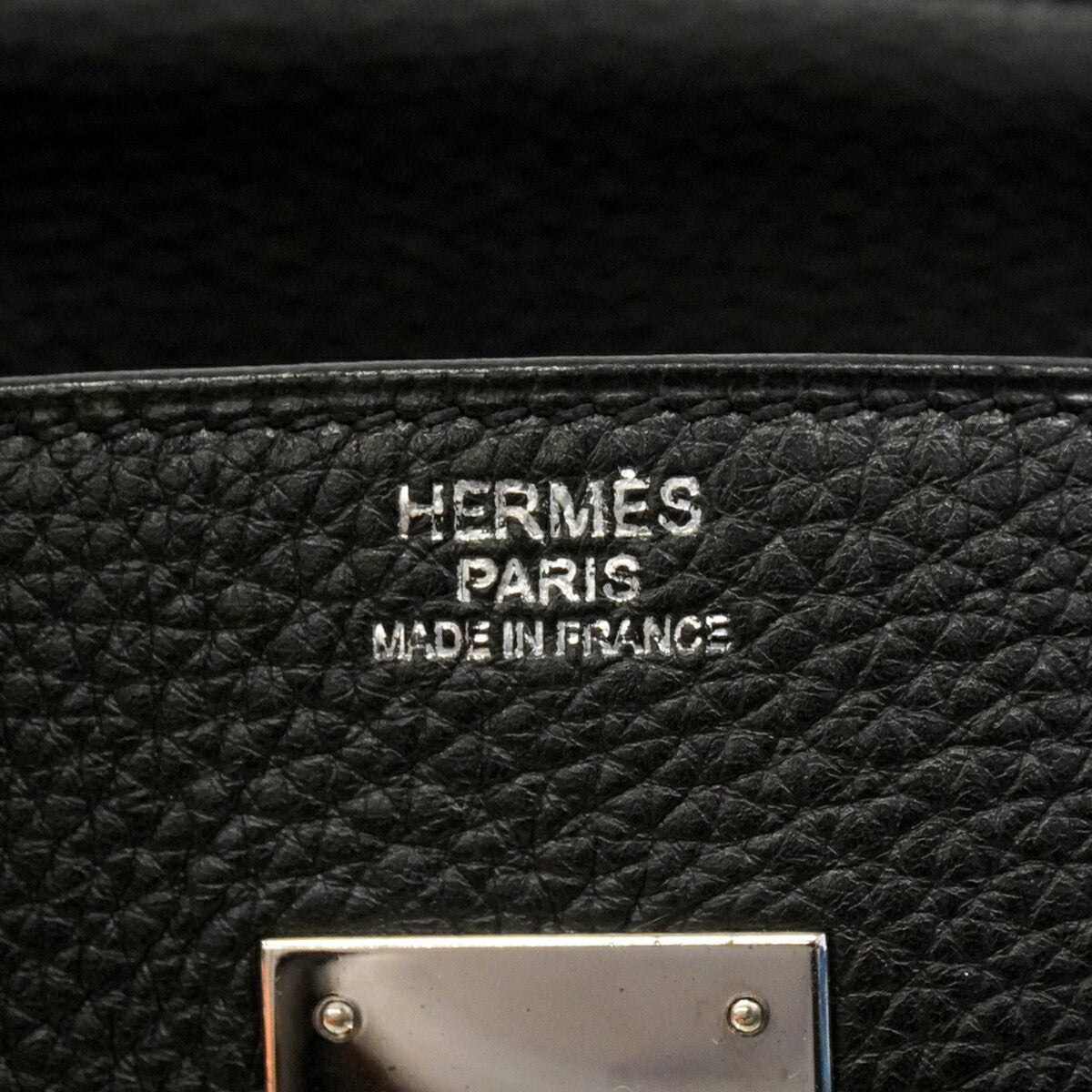 Hermes Black Togo Leather Handbag (Pre-Owned)