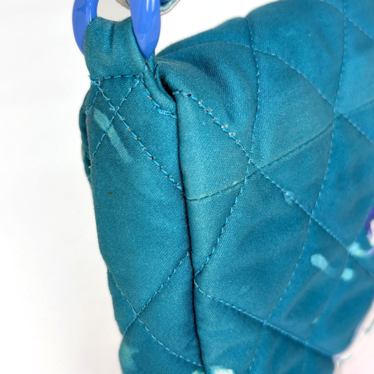Chanel Blue Canvas Plastic Shoulder Bag (Pre-Owned)