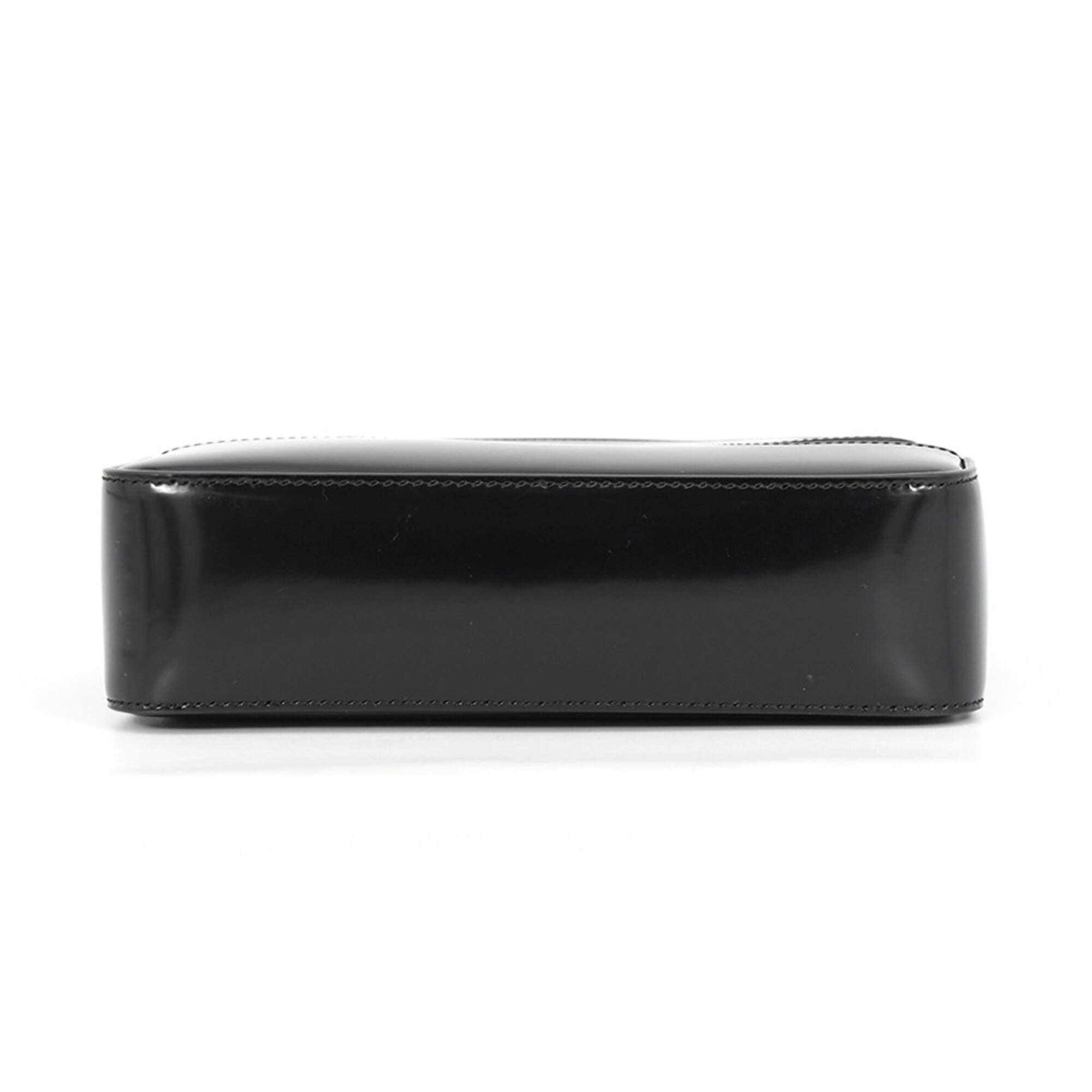 Salvatore Ferragamo Black Canvas Patent Leather Handbag (Pre-Owned)