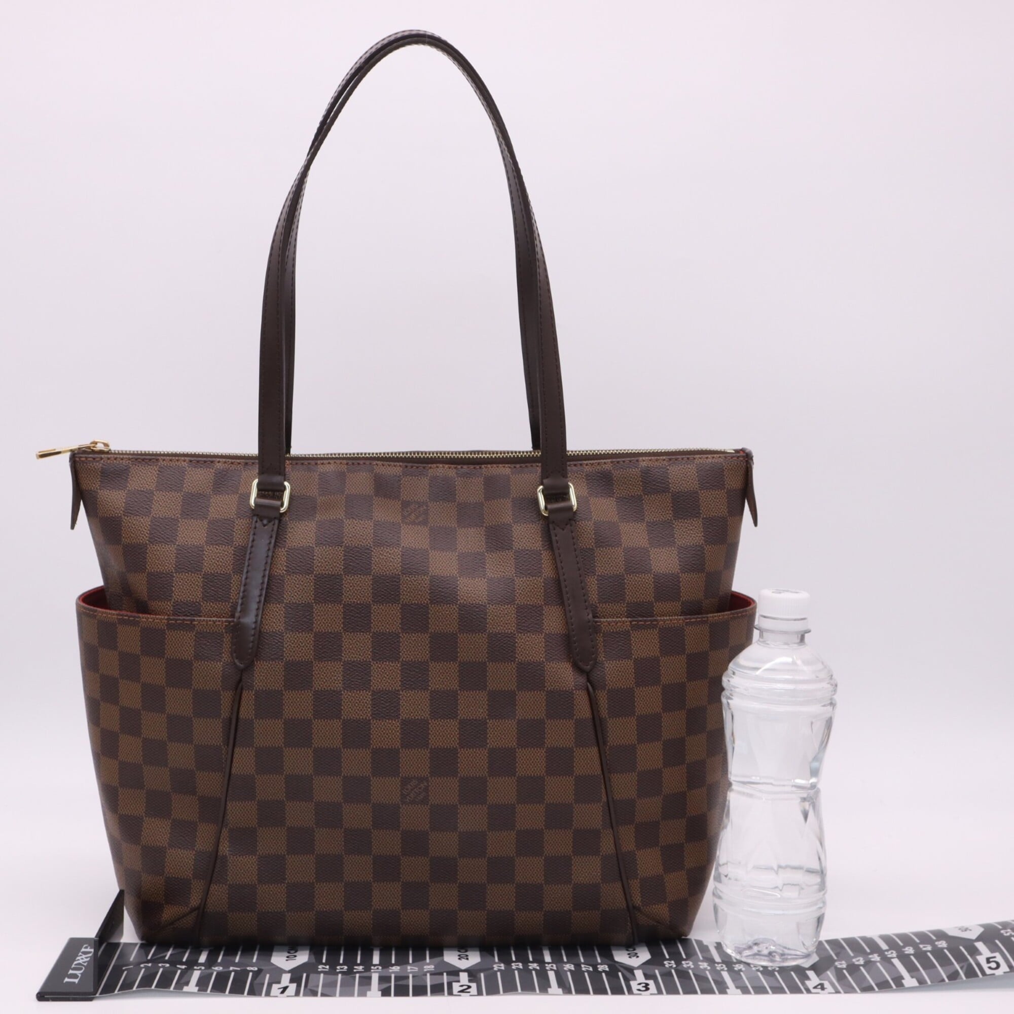 Louis Vuitton Beige Brown Coated Canvas Leather Handbag (Pre-Owned)