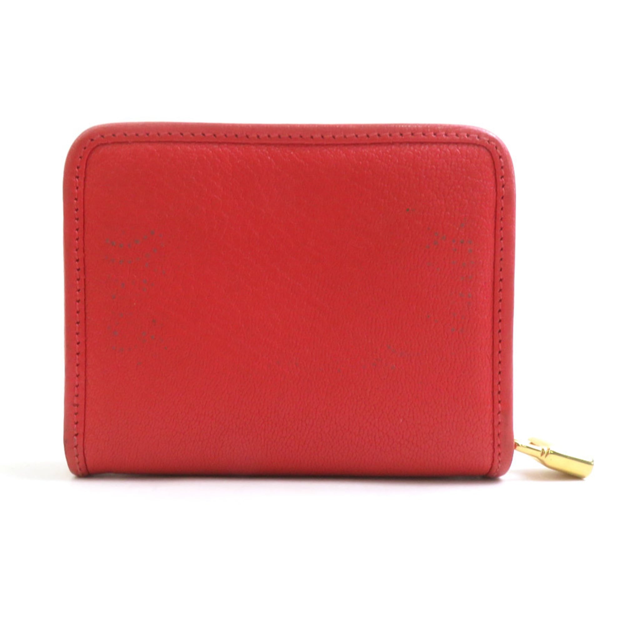 Loewe Orange Red Leather Coin Purse/Coin Case (Pre-Owned)