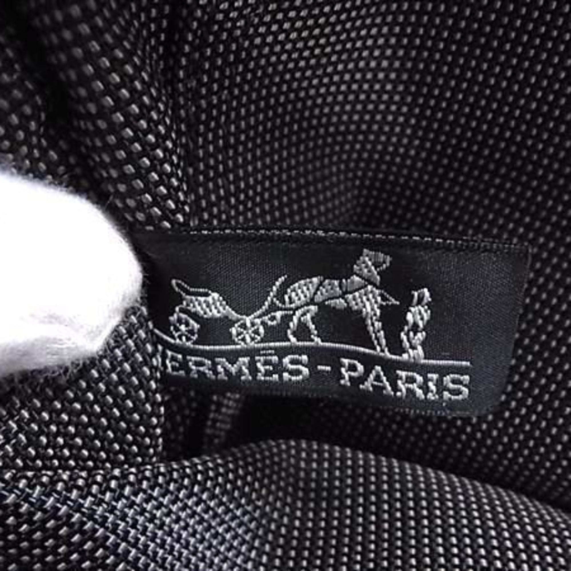 Hermes Gray Canvas Handbag Shoulder Bag Tote Bag (Pre-Owned)