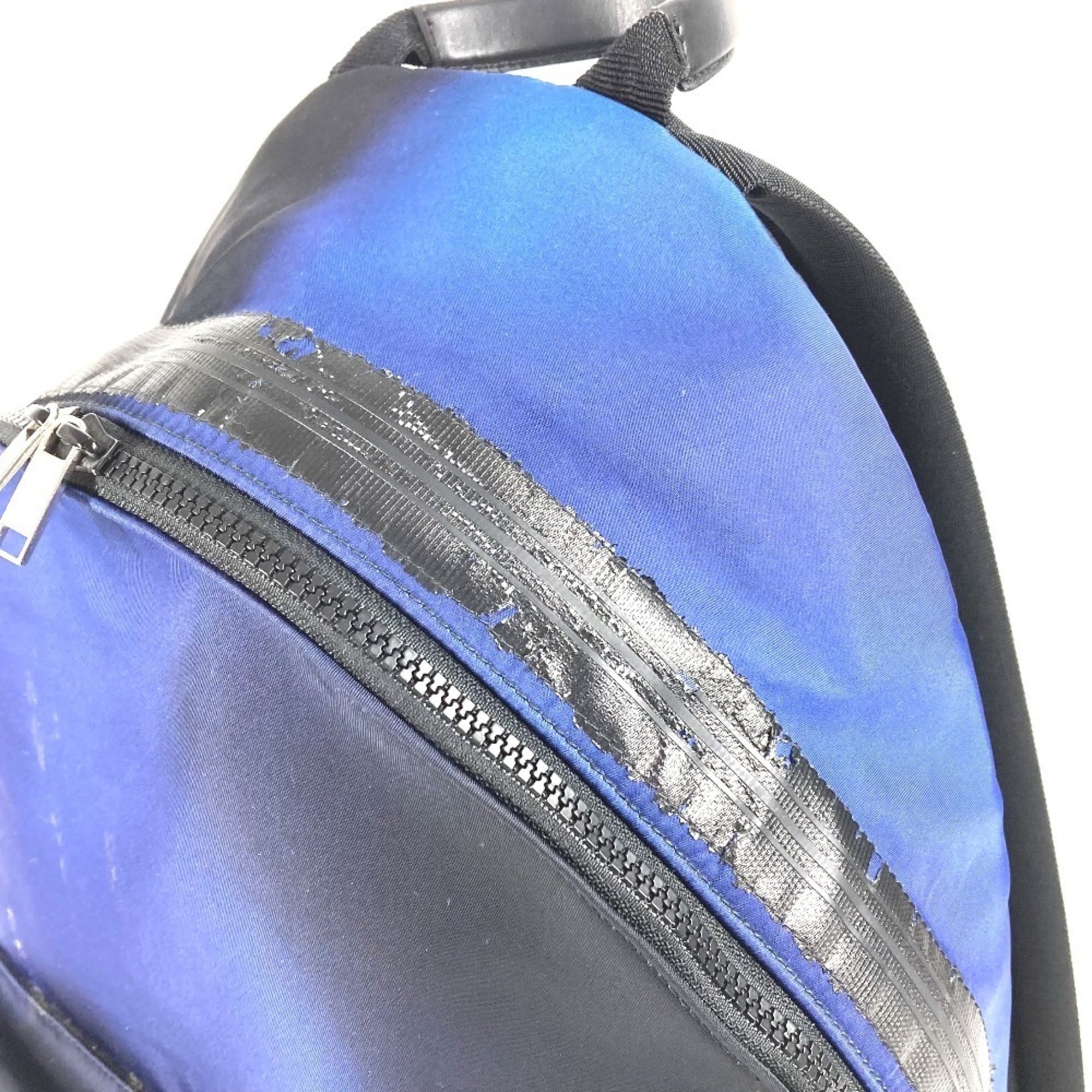 Christian Dior Black Blue Nylon Backpack (Pre-Owned)
