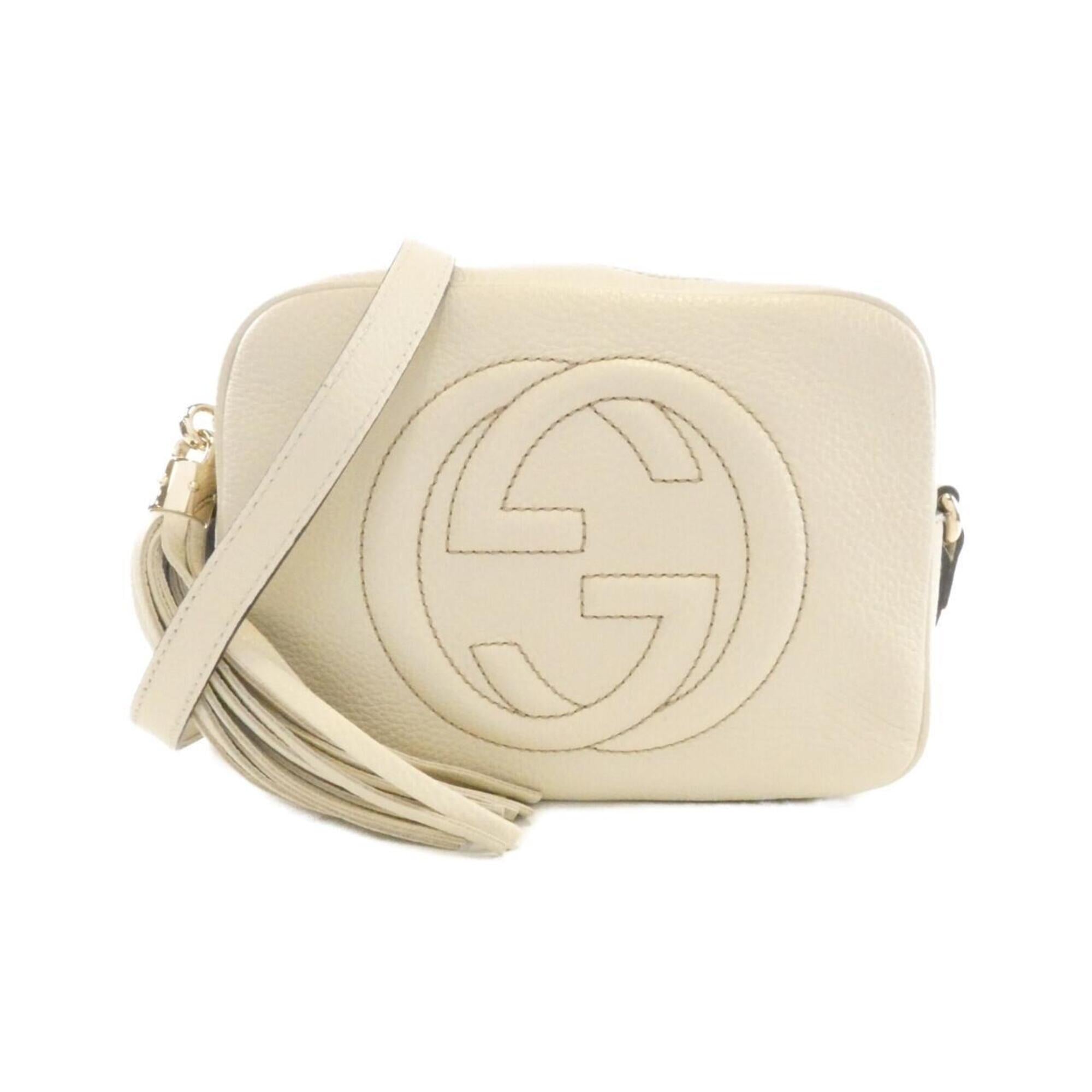 Gucci Off-White Leather Shoulder Bag (Pre-Owned)