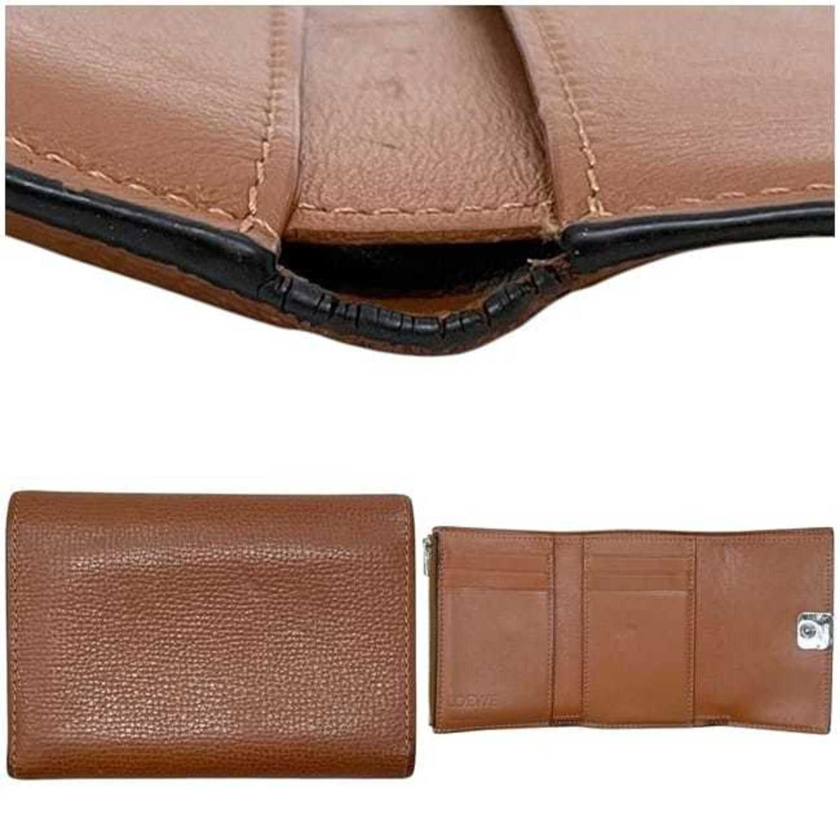 Loewe Brown Leather Wallet (Tri-Fold) (Pre-Owned)