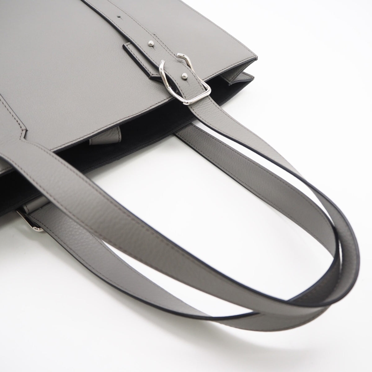 Loewe Gray Leather Shoulder Bag Tote Bag (Pre-Owned)