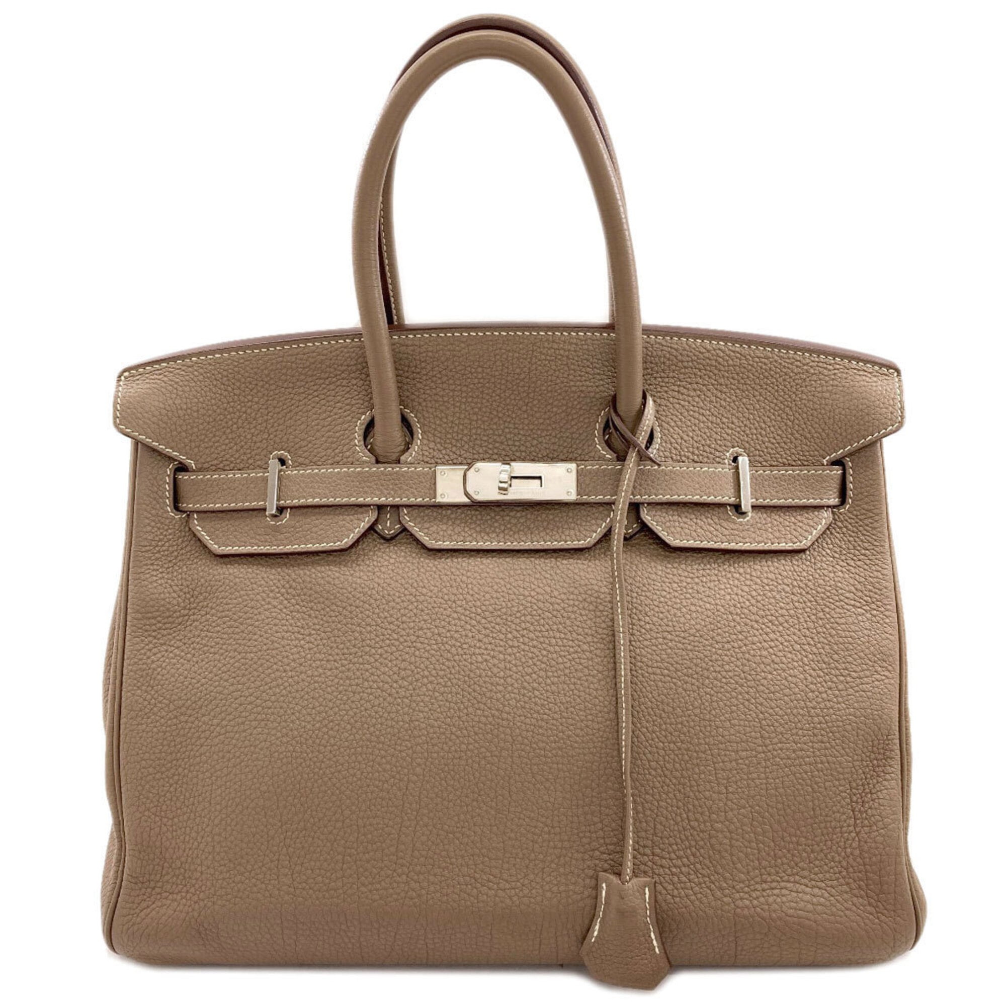 Hermes Birkin Etoupe Gray Togo Leather Handbag (Pre-Owned)