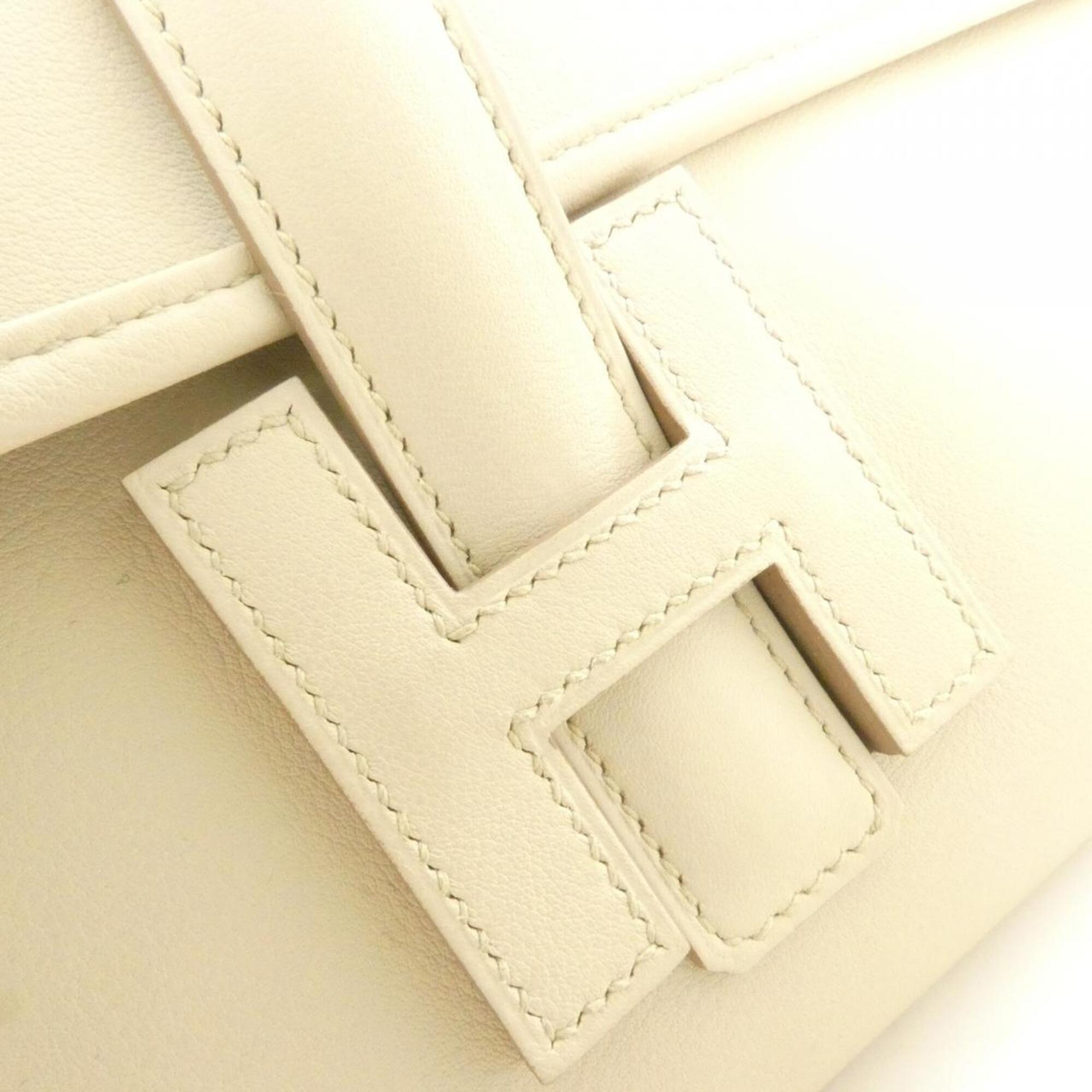 Hermes White Swift Leather Handbag (Pre-Owned)