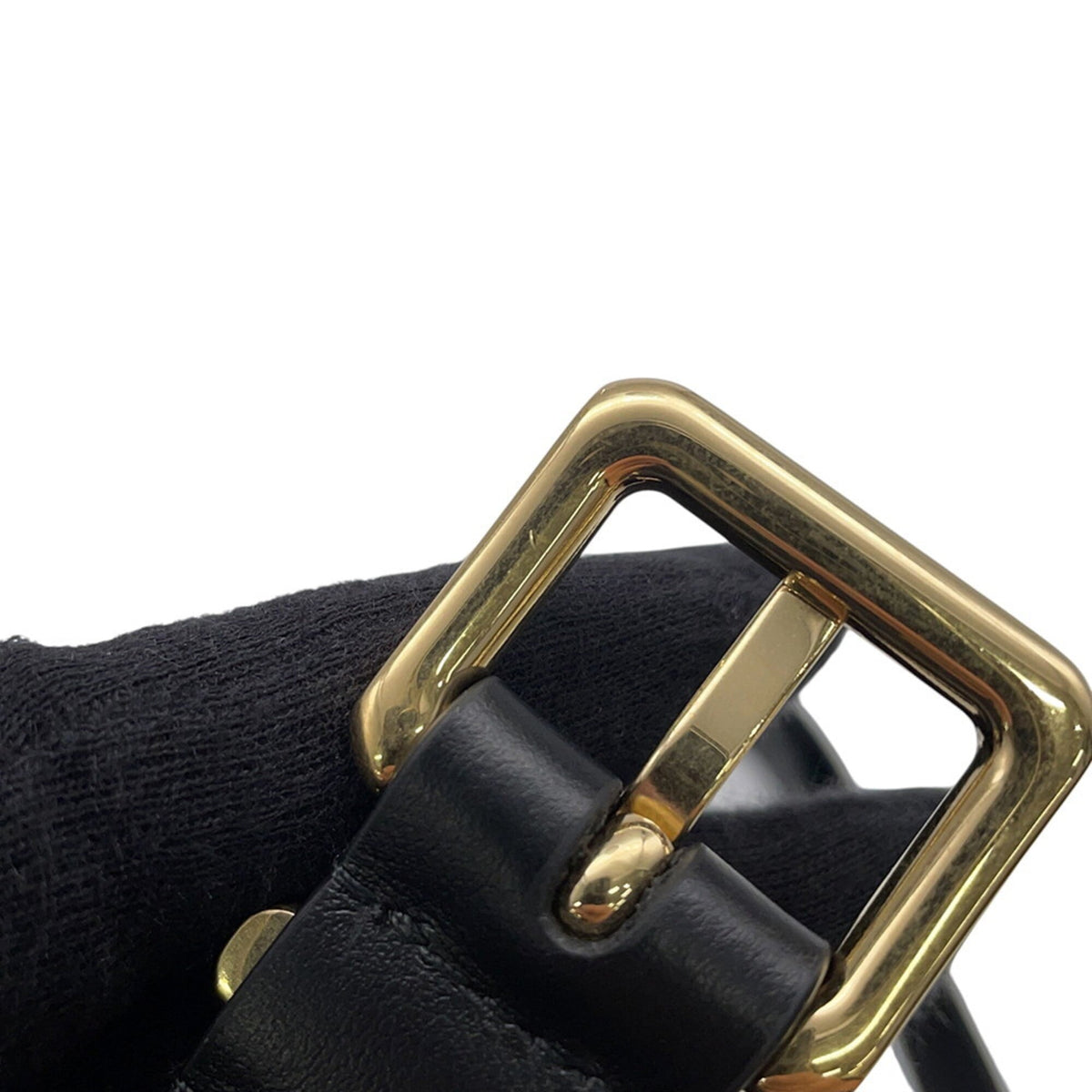Miu Miu Black Leather Fanny Pack Handbag (Pre-Owned)