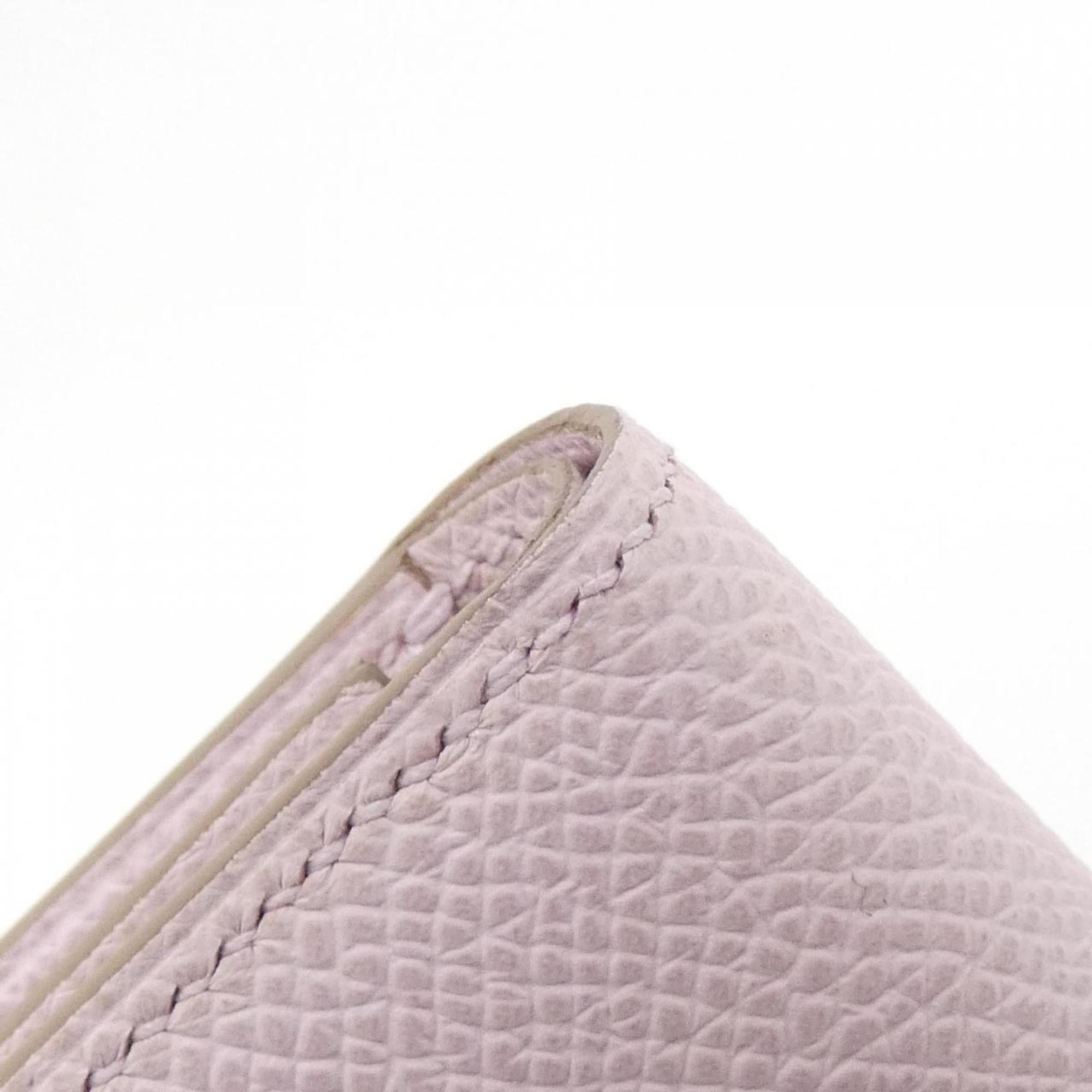 Hermes Pink Epsom Leather Wallet (Tri-Fold) (Pre-Owned)