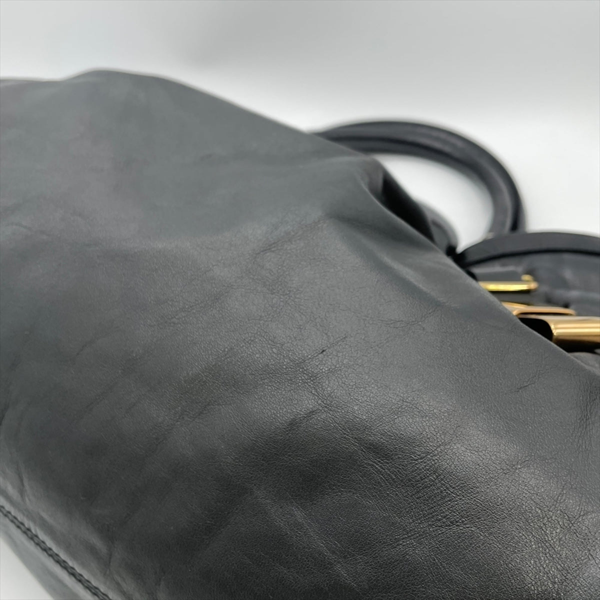 Chloé Black Leather Tote Bag (Pre-Owned)