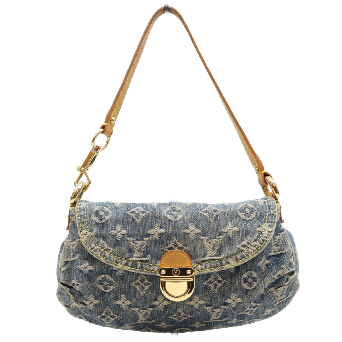 Louis Vuitton Gold Monogram Denim Shoulder Bag (Pre-Owned)