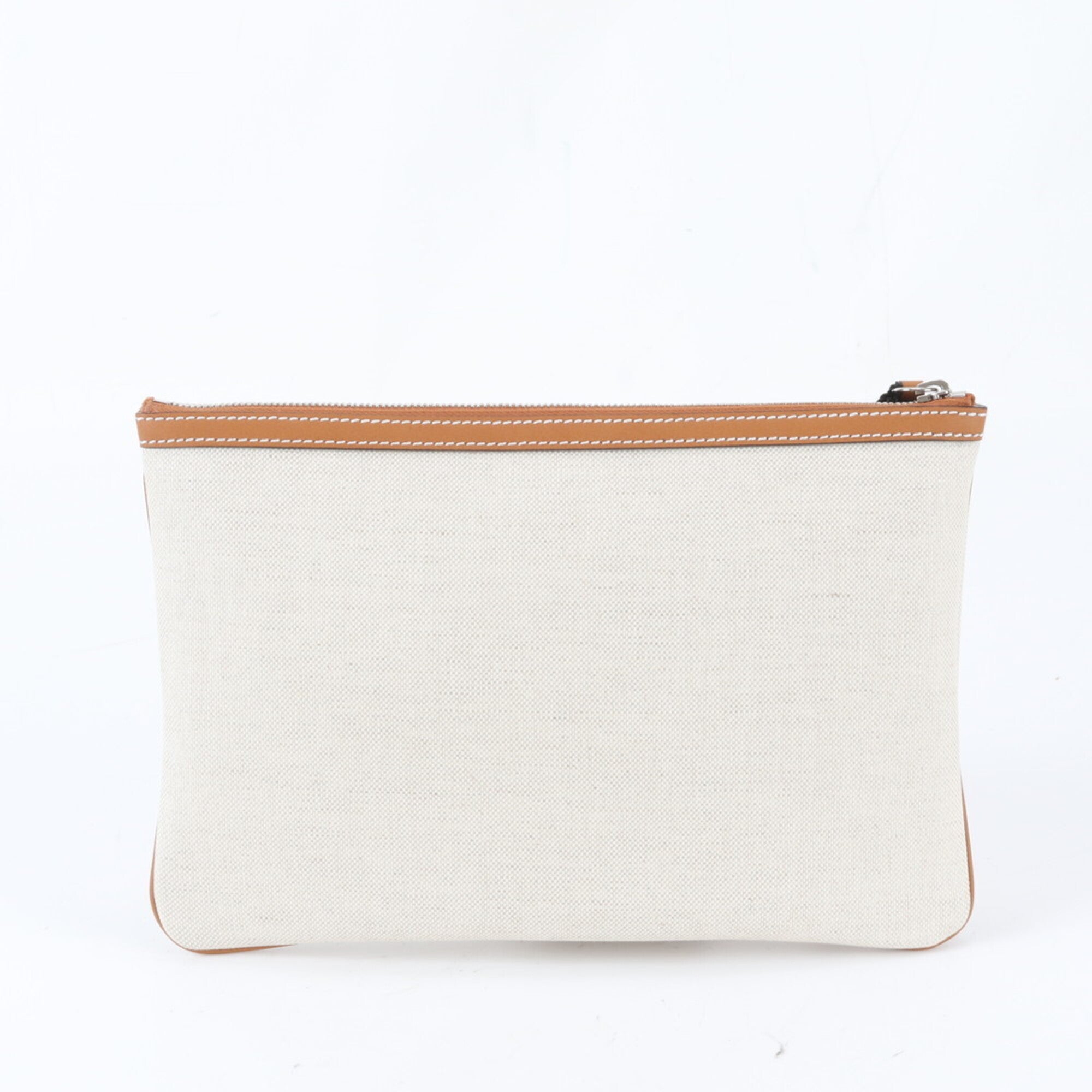 Gucci Beige Leather Canvas Handbag (Pre-Owned)