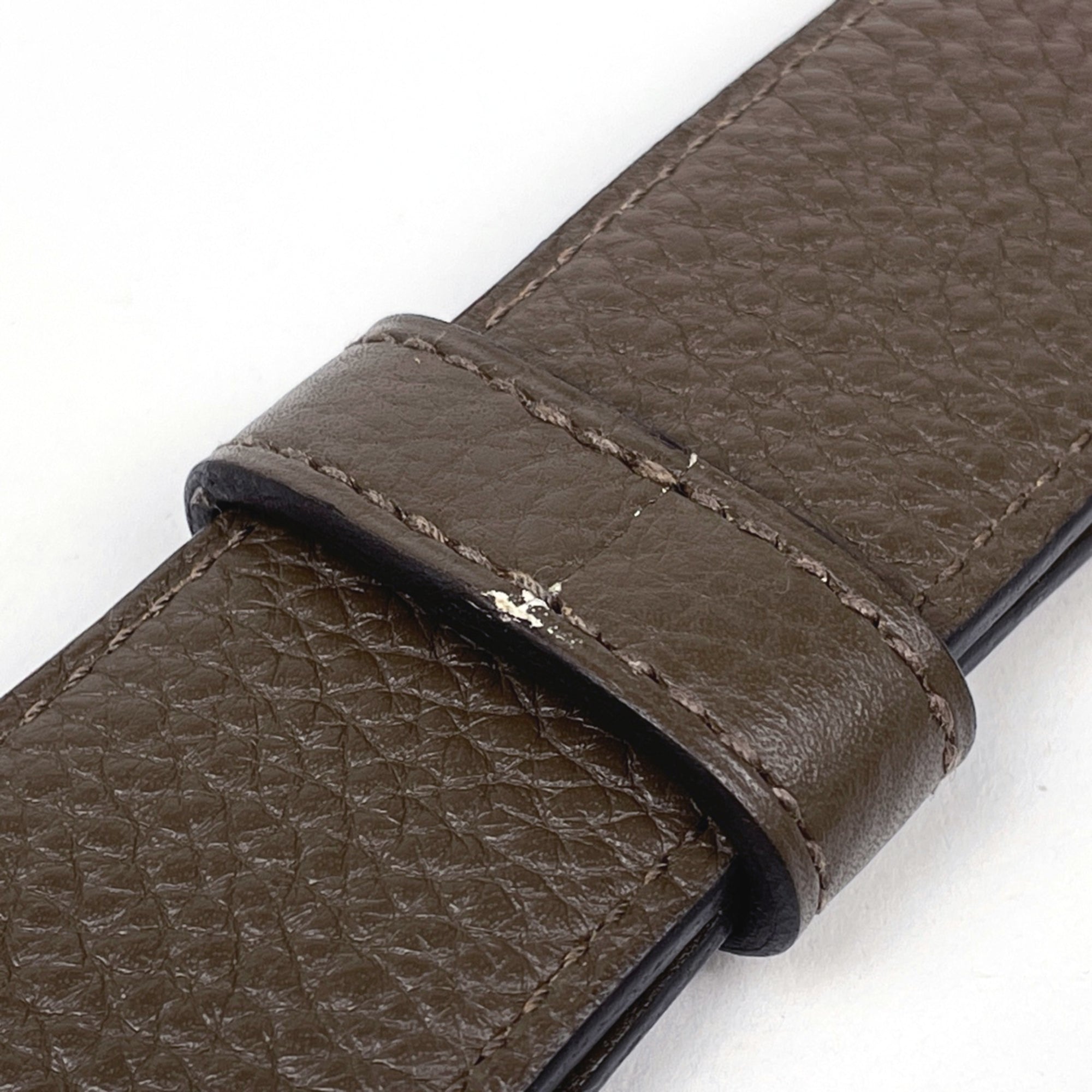 Hermes Etain Taurillon Clemence Leather Shoulder Bag (Pre-Owned)