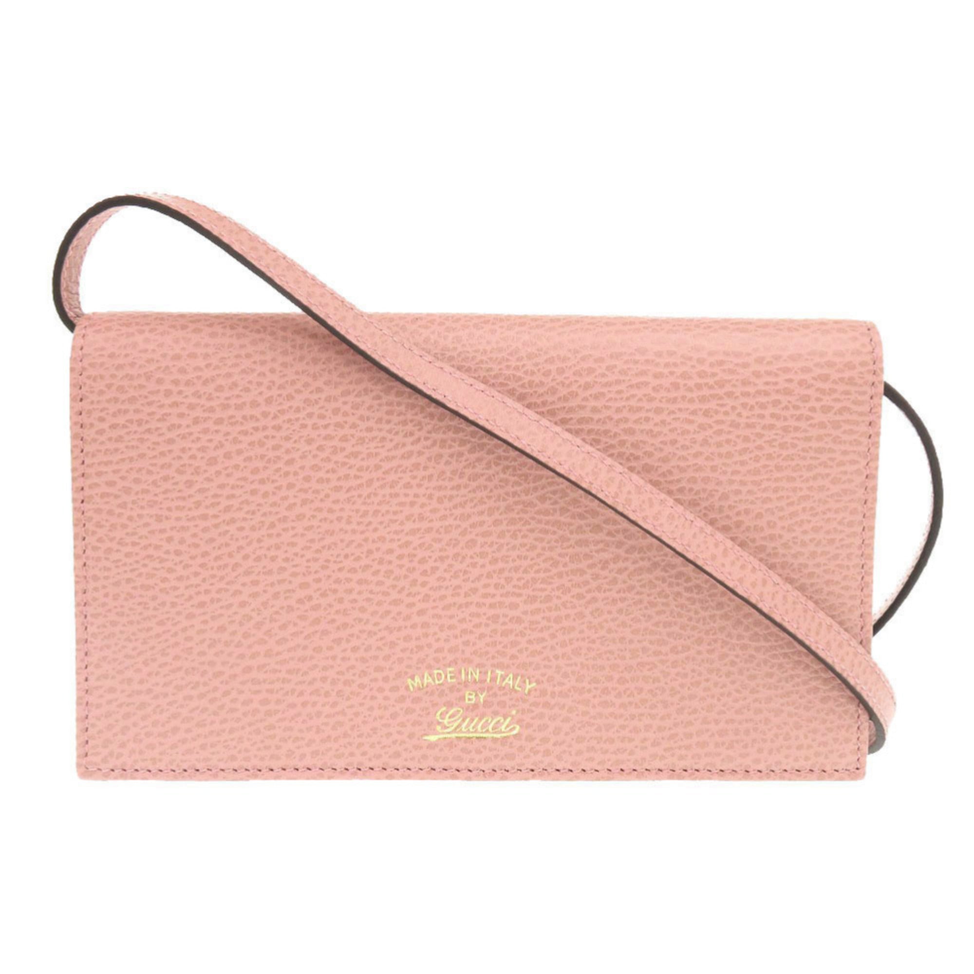 Gucci Pink Leather Shoulder Bag (Pre-Owned)