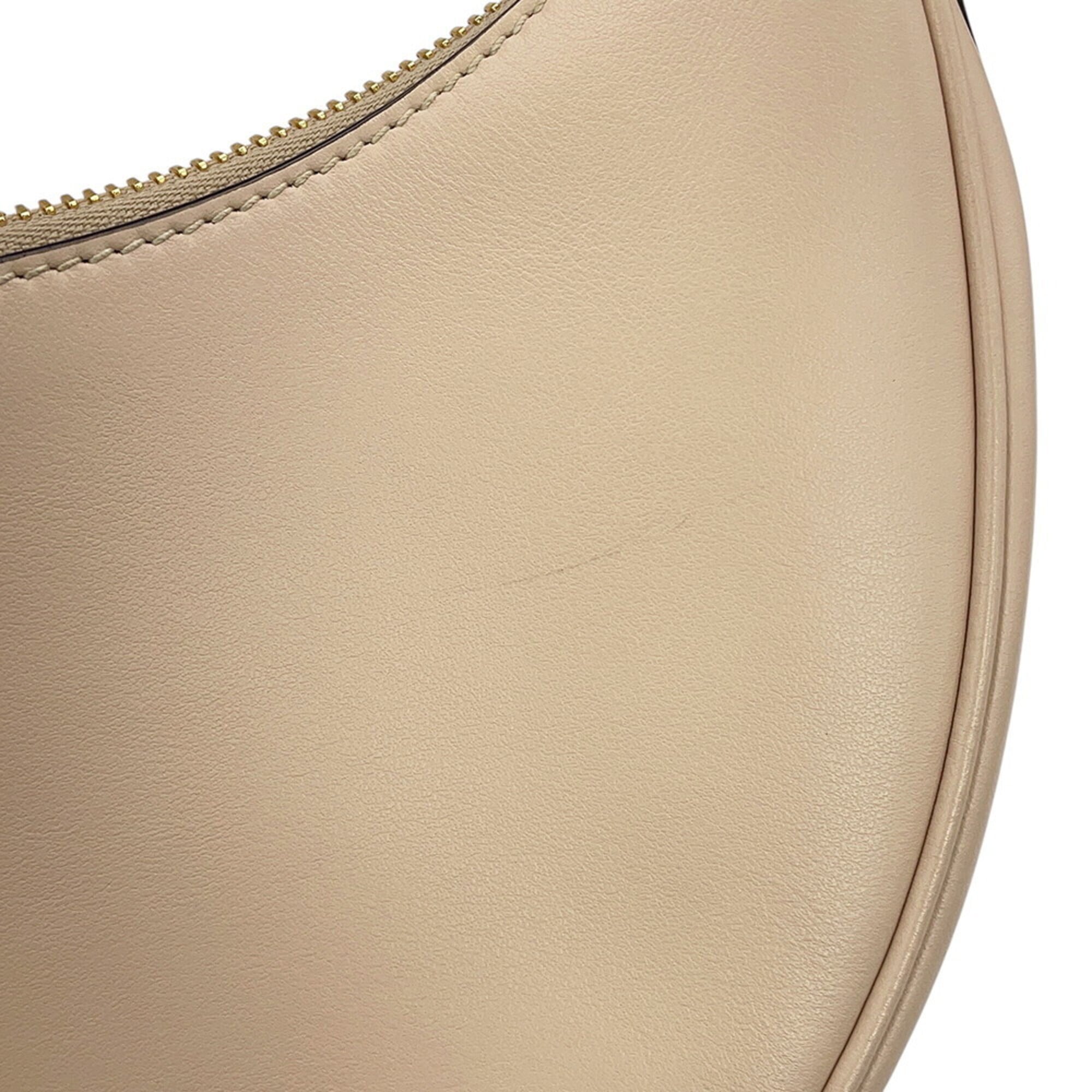 Prada Beige Leather Handbag Shoulder Bag (Pre-Owned)