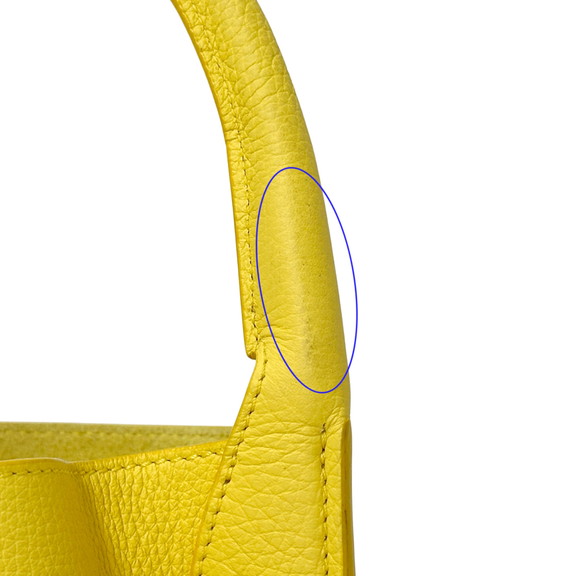 Celine Yellow Leather Handbag Shoulder Bag (Pre-Owned)