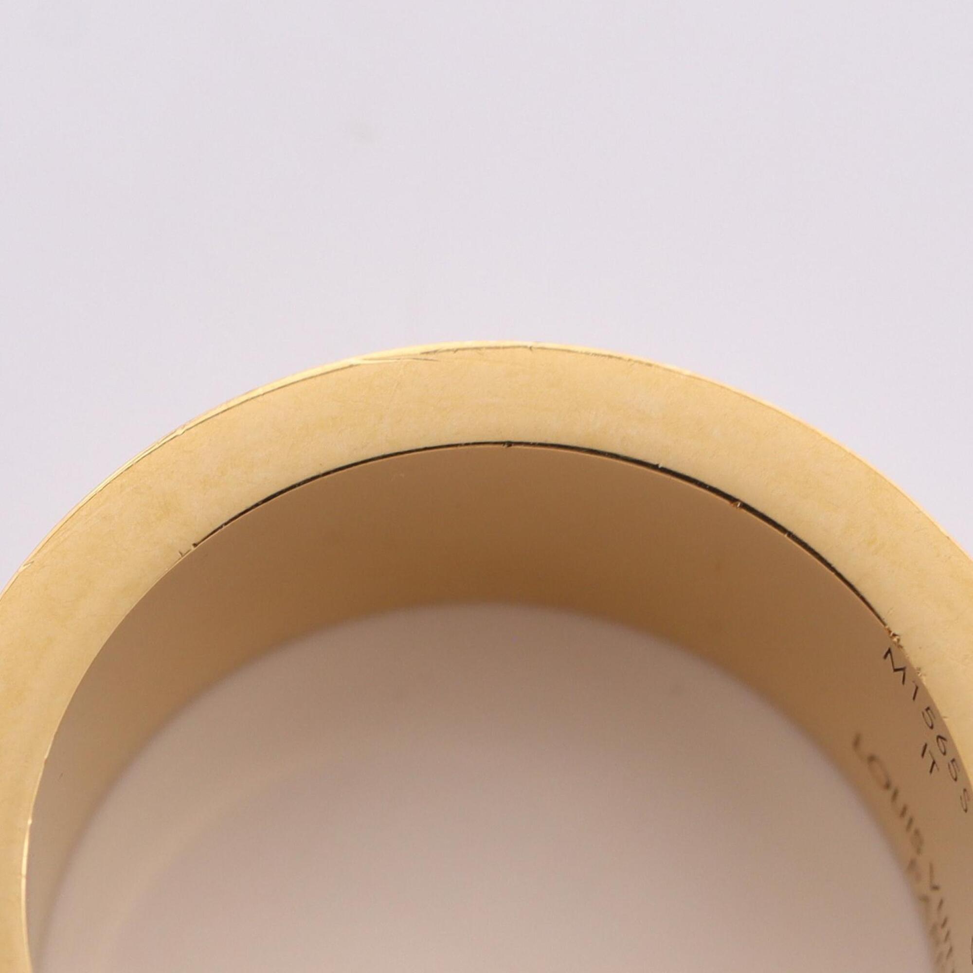 Louis Vuitton Gold Ivory Enamel Gold Plating Band Ring (Pre-Owned)