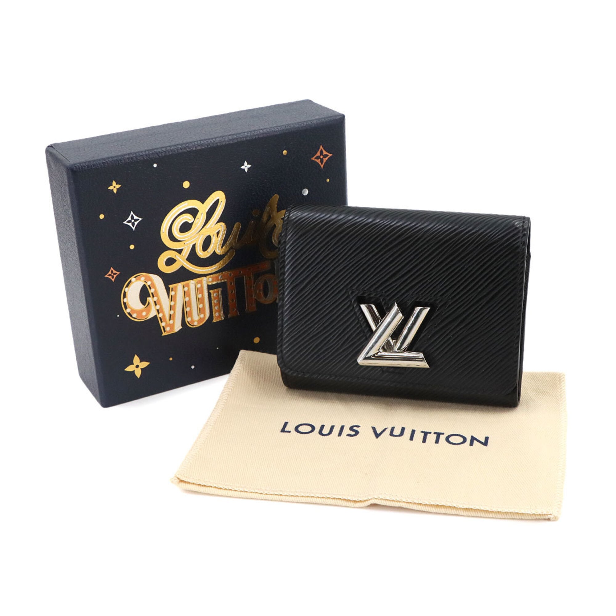 Louis Vuitton Noir Epi Leather Wallet (Tri-Fold) (Pre-Owned)