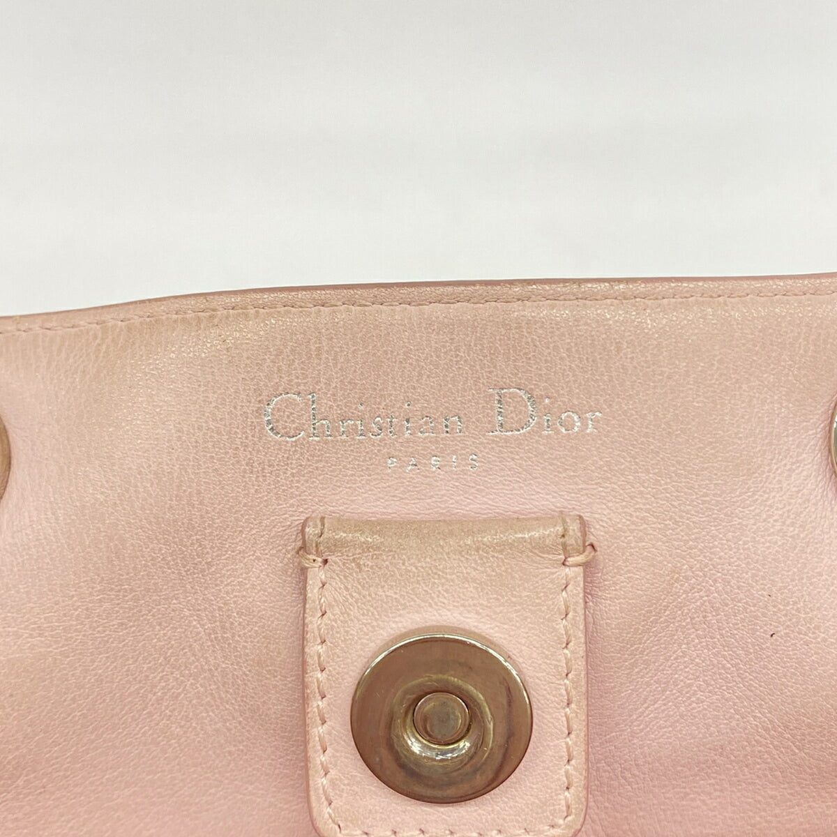 Christian Dior Gray Pink Leather Handbag (Pre-Owned)