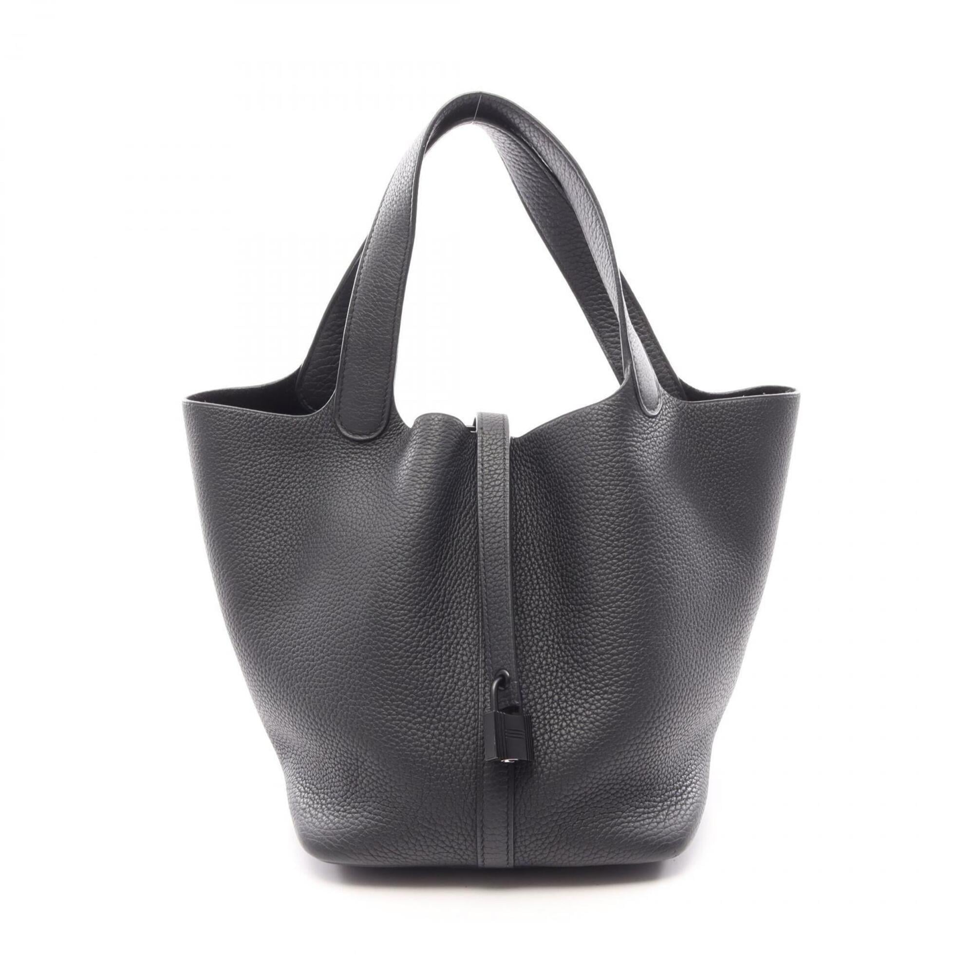 Hermes Black Taurillon Clemence Leather Handbag (Pre-Owned)