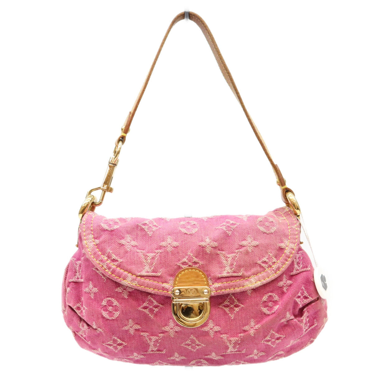 Louis Vuitton Pink Monogram Denim Shoulder Bag (Pre-Owned)
