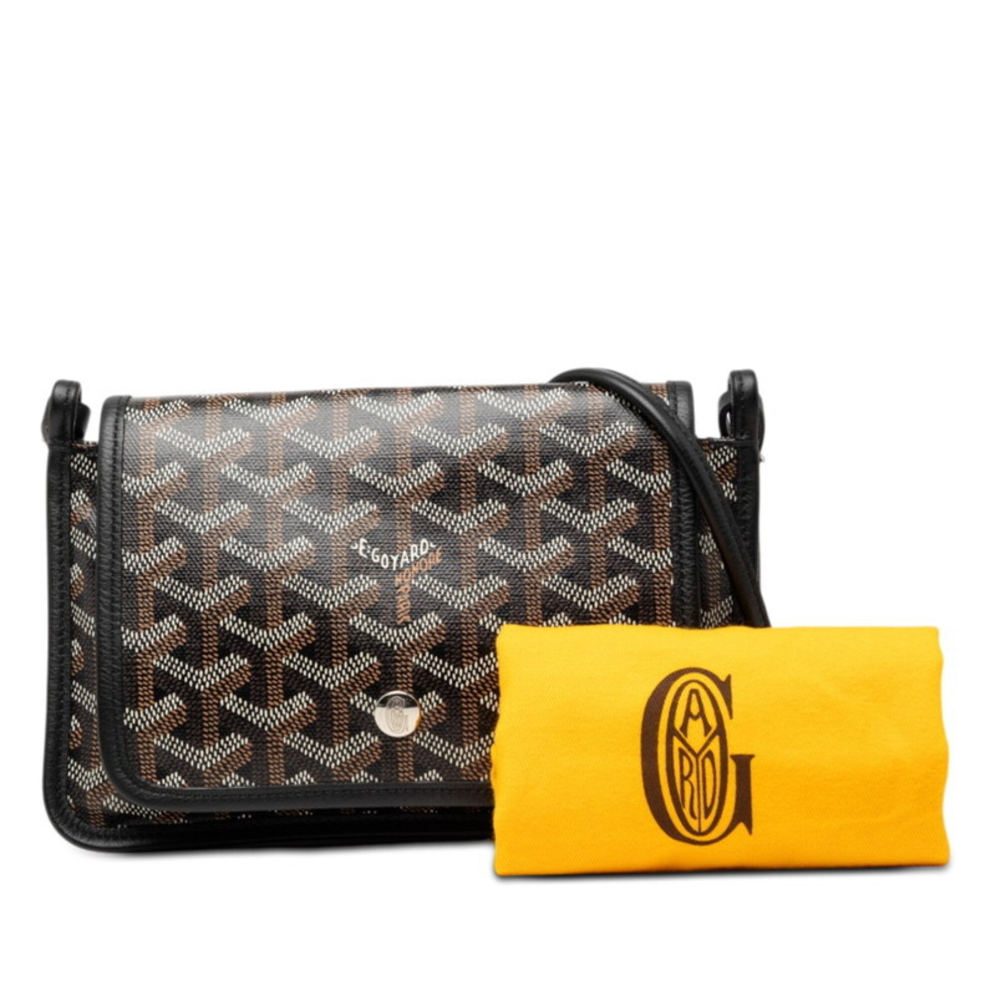Goyard Black Brown Leather Pvc Handbag Shoulder Bag (Pre-Owned)