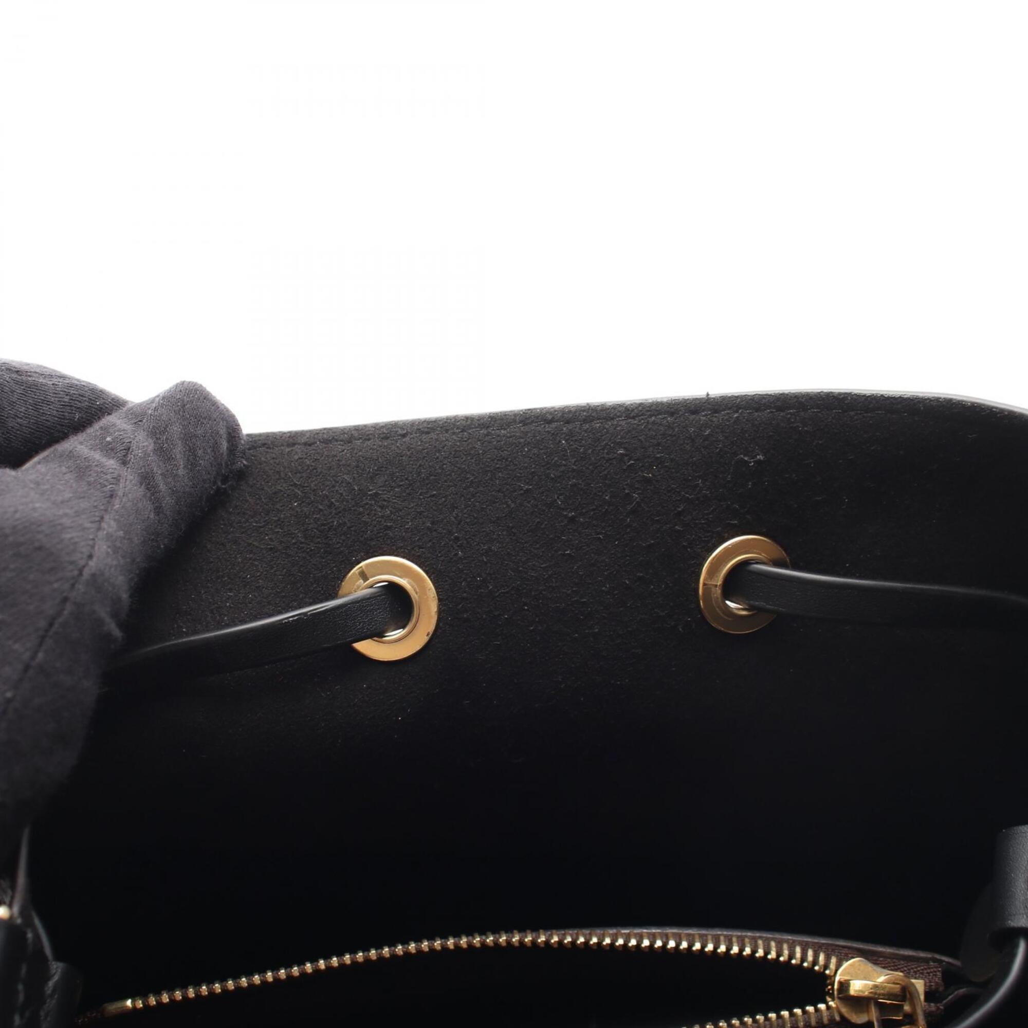 Louis Vuitton Black Brown Noir Coated Canvas Leather Monogram Handbag Shoulder Bag (Pre-Owned)