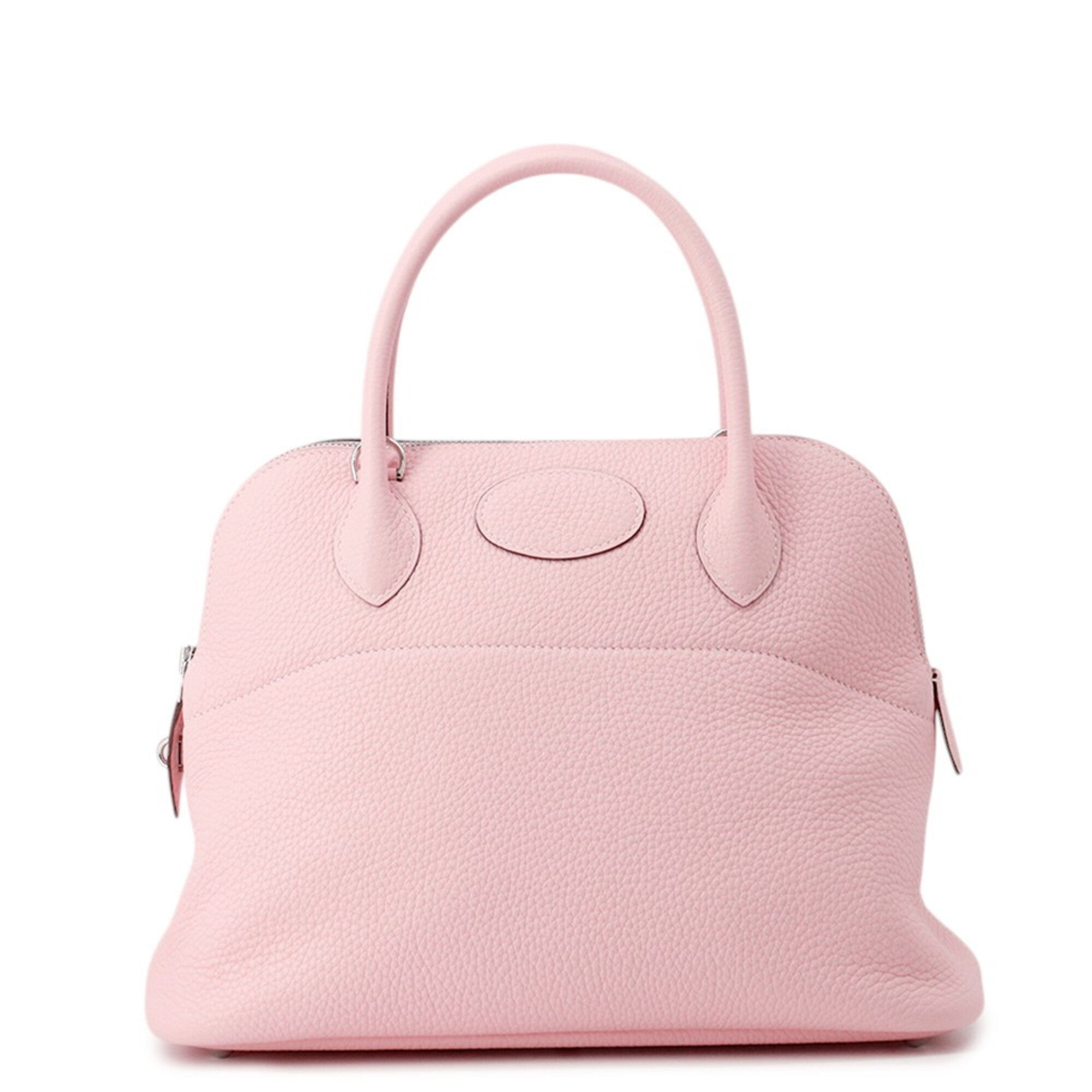 Hermes Bolide Rose Sakura Taurillon Clemence Leather Handbag (Pre-Owned)