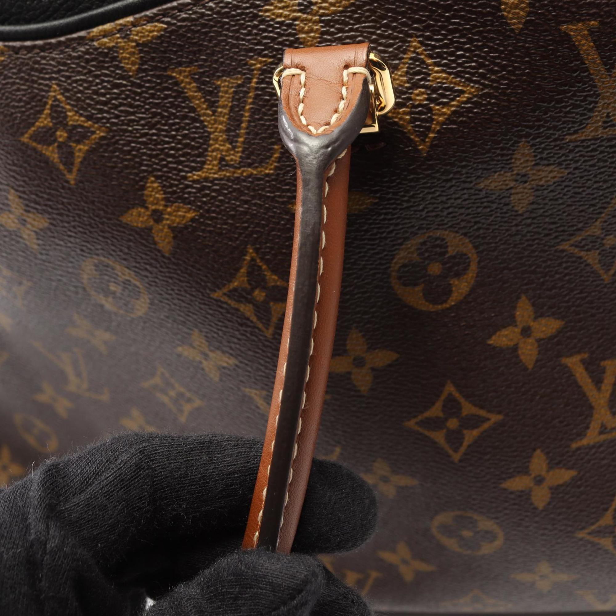 Louis Vuitton Black Brown Noir Coated Canvas Leather Handbag (Pre-Owned)