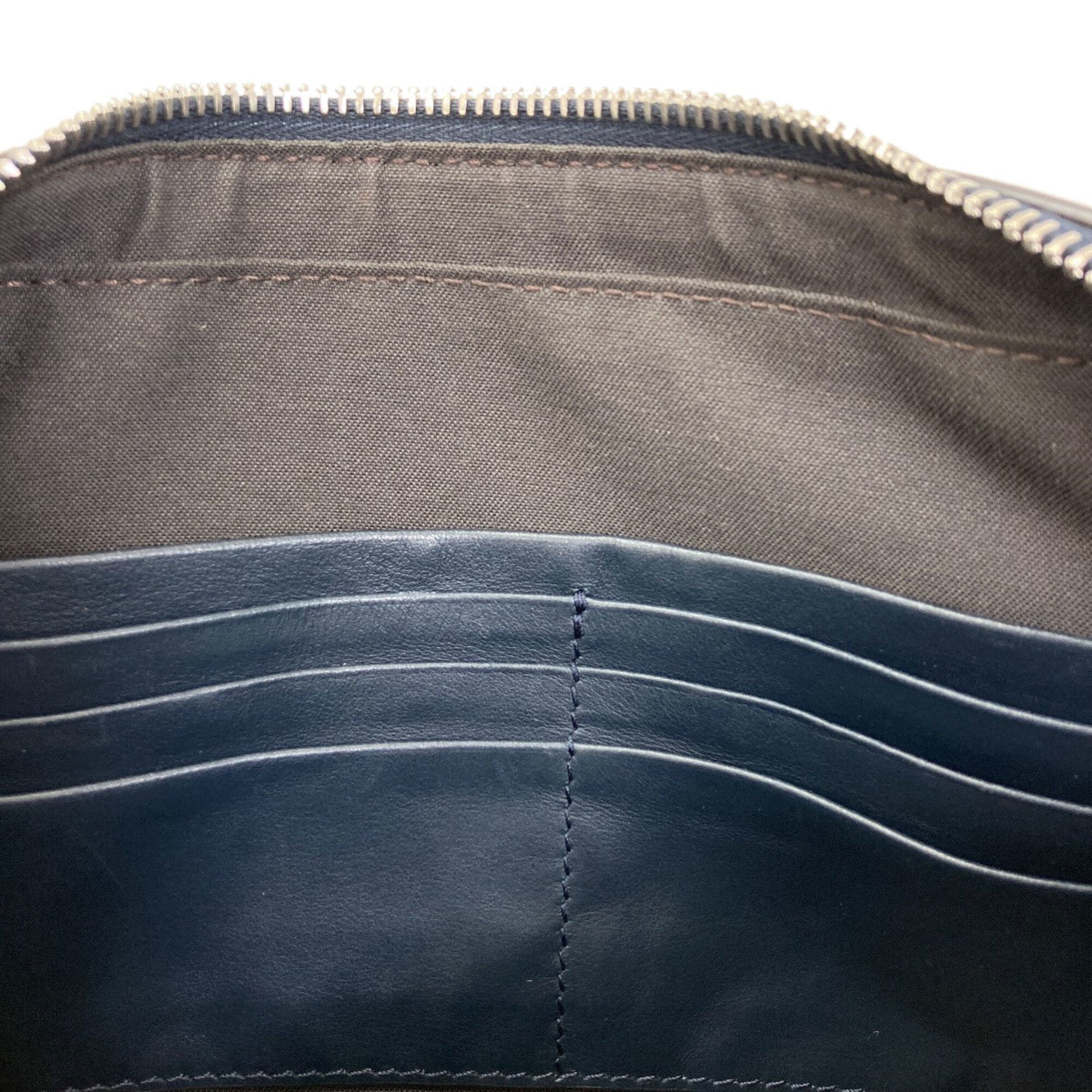 Fendi Navy Leather Shoulder Bag (Pre-Owned)