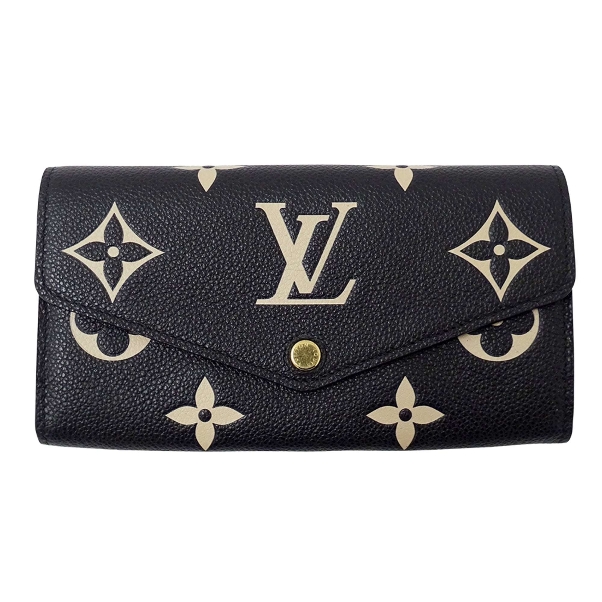 Louis Vuitton Monogram Empreinte Beige Noir Monogram Empreinte Wallet (Bi-Fold) (Pre-Owned)