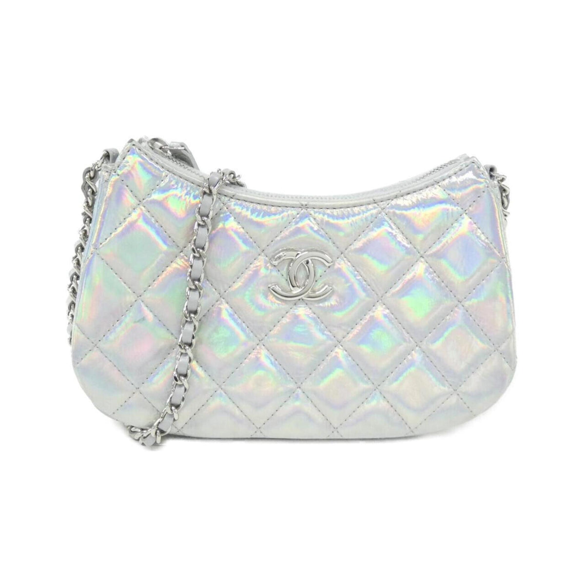 Chanel Silver Shoulder Bag (Pre-Owned)