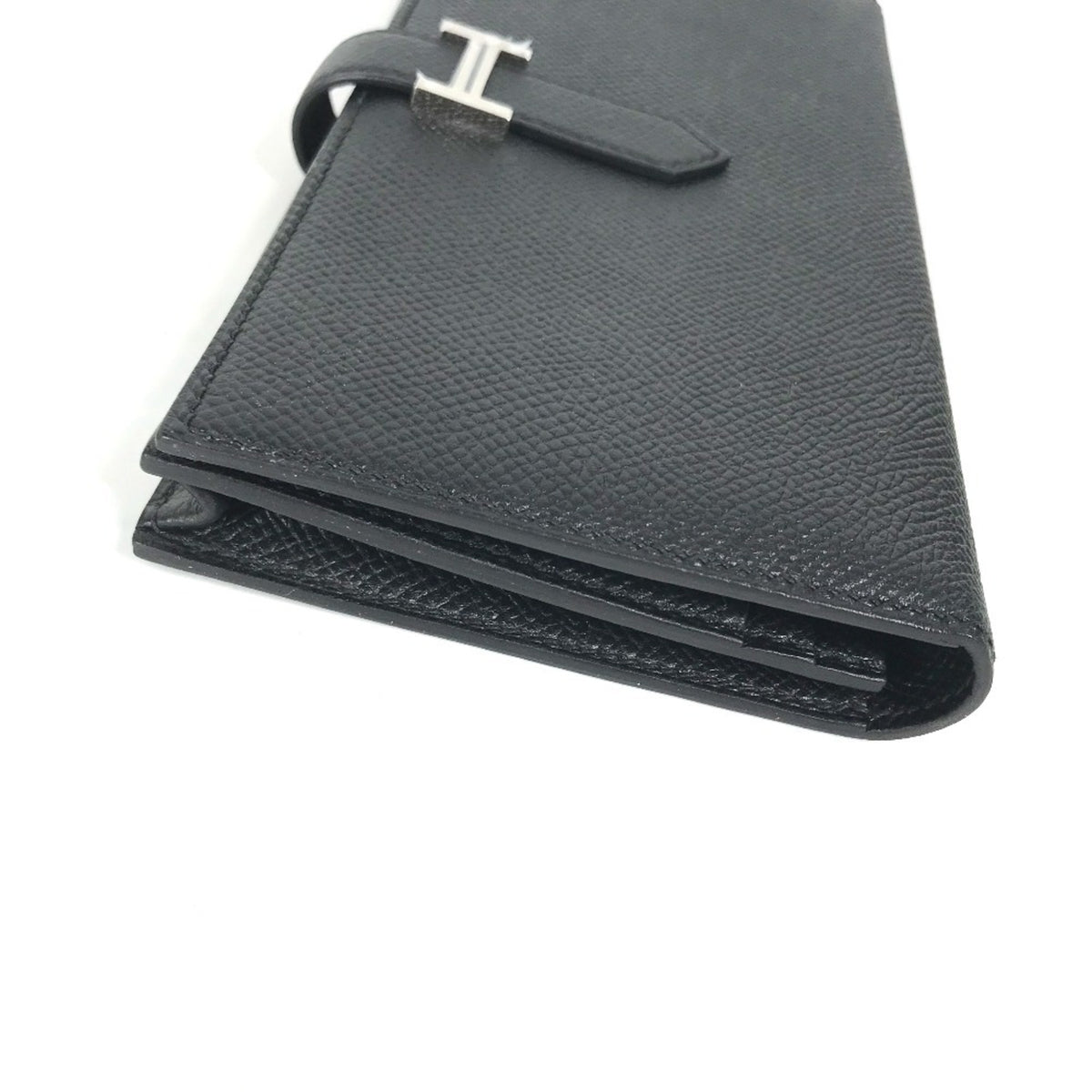 Hermes Black Epsom Leather Long Wallet (Bi-Fold) (Pre-Owned)