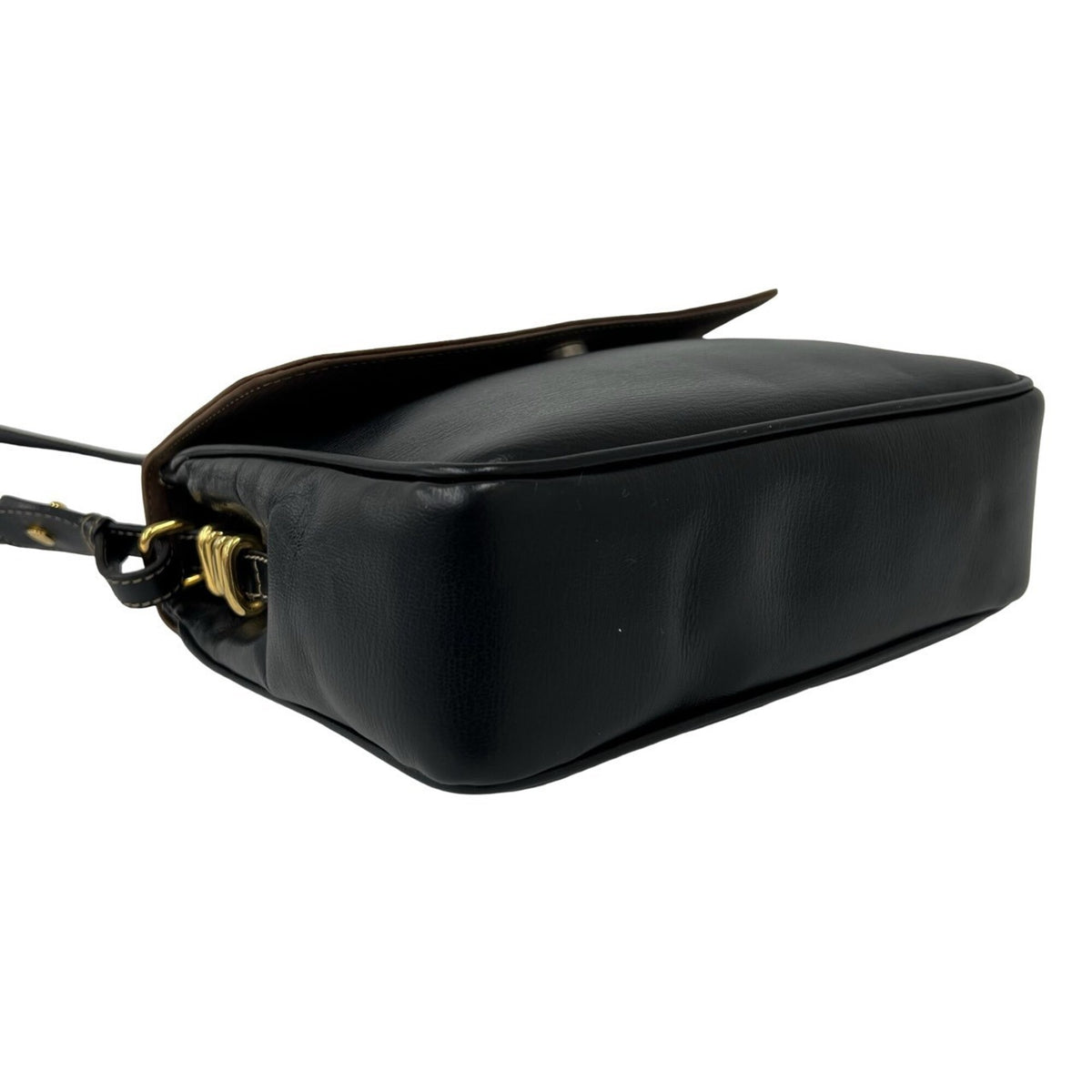 Loewe Black Brown Leather Crossbody Bag Pochette Shoulder Bag (Pre-Owned)