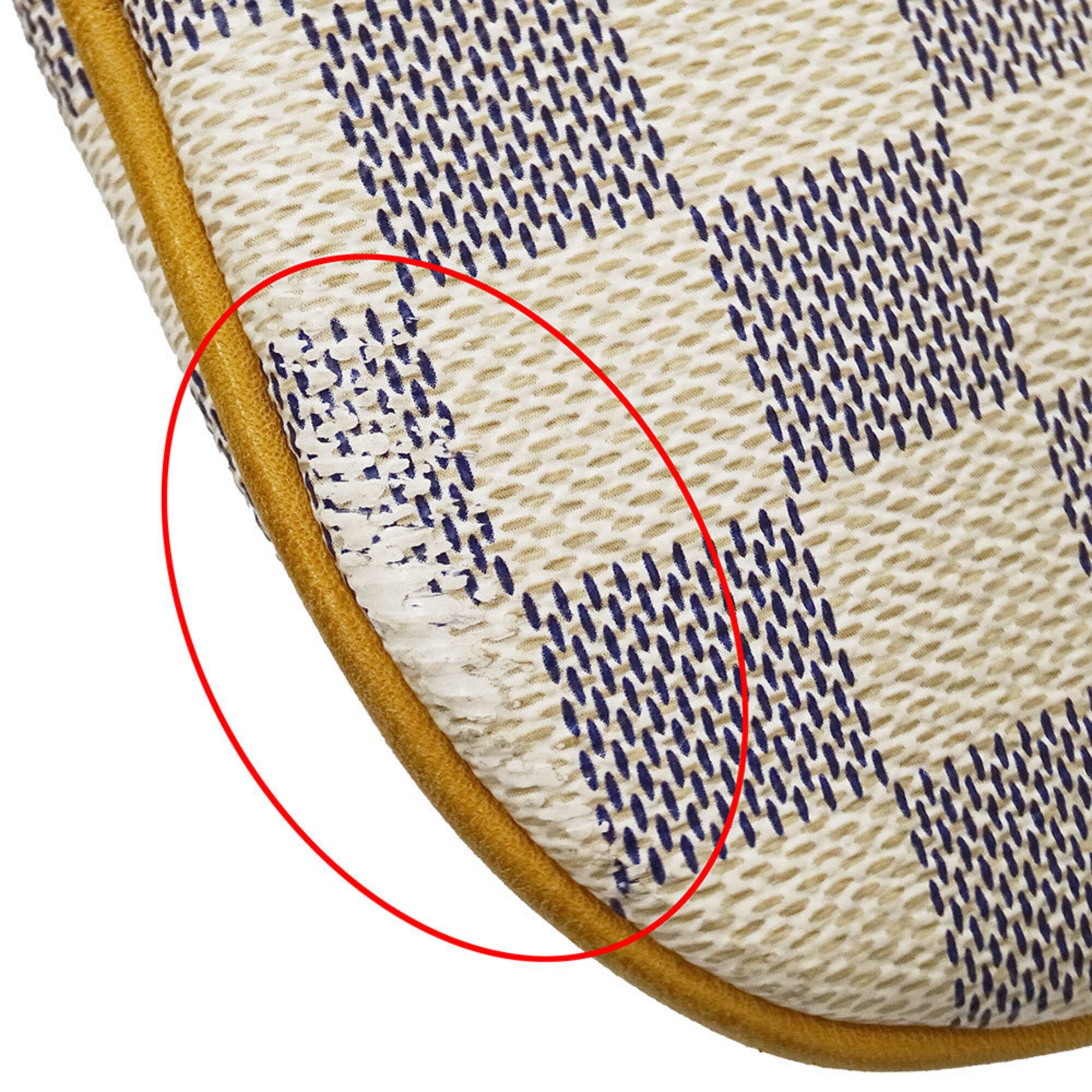 Louis Vuitton Ivory Damier Azur Canvas Pochette Shoulder Bag (Pre-Owned)