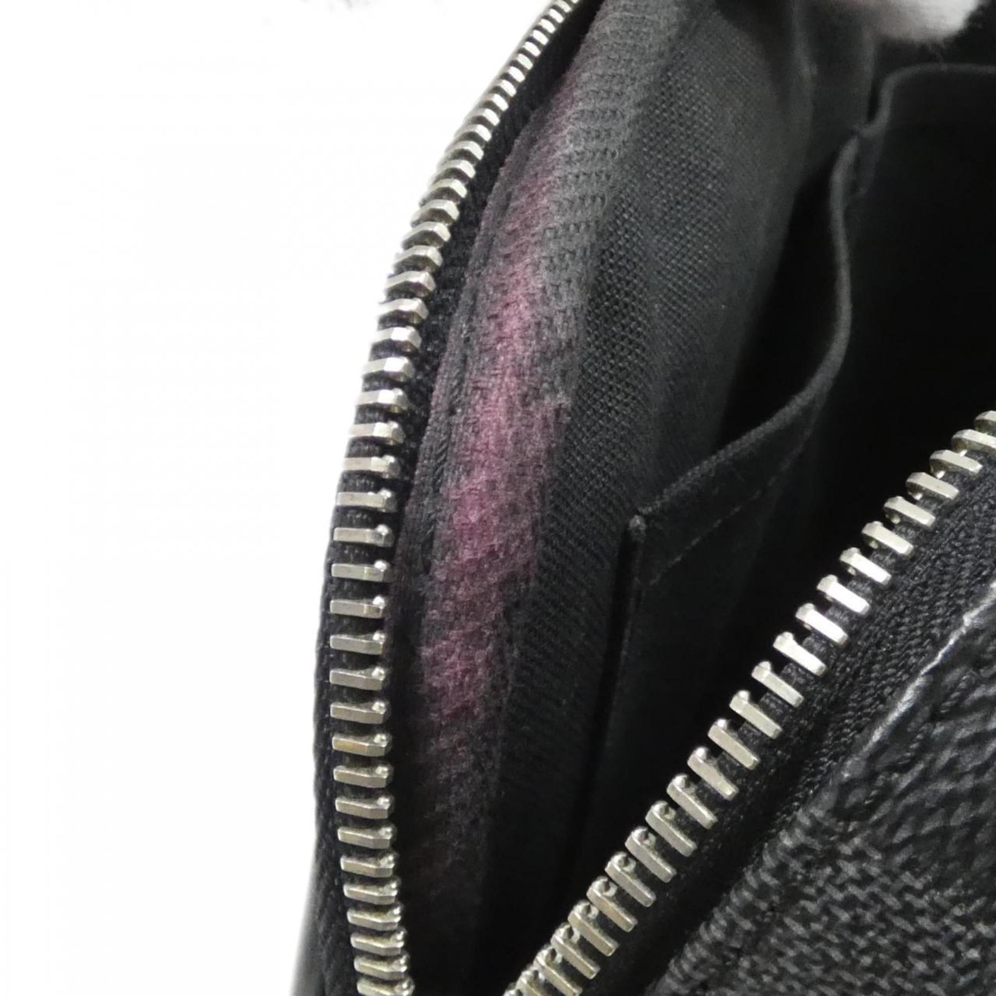Louis Vuitton Dark Gray Graphite Coated Canvas Shoulder Bag (Pre-Owned)