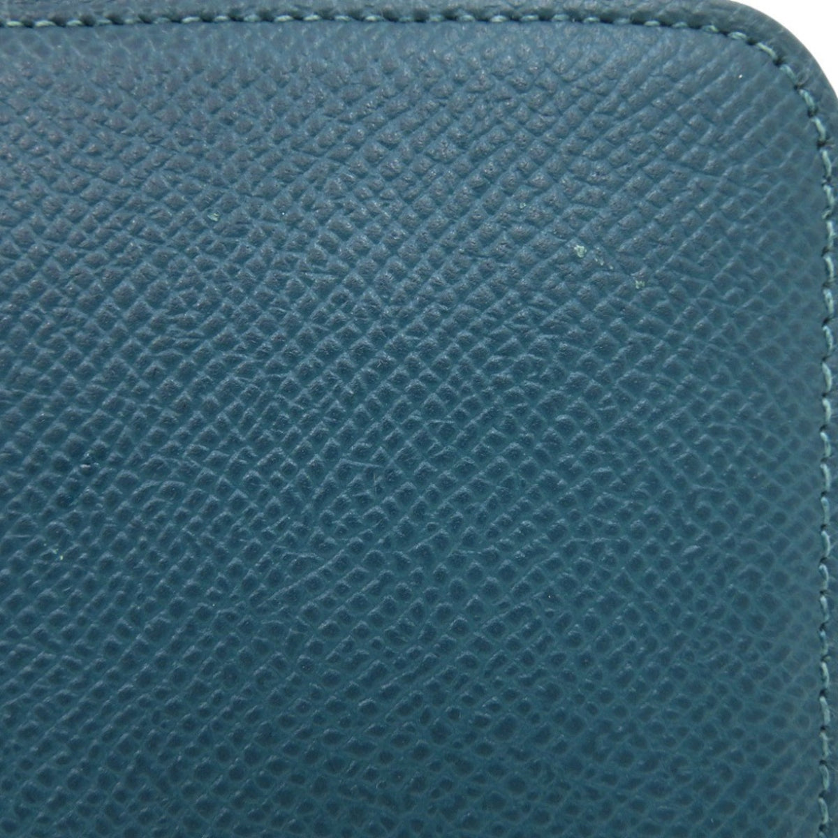 Hermes Green Epsom Leather Silk Long Wallet (Bi-Fold) (Pre-Owned)